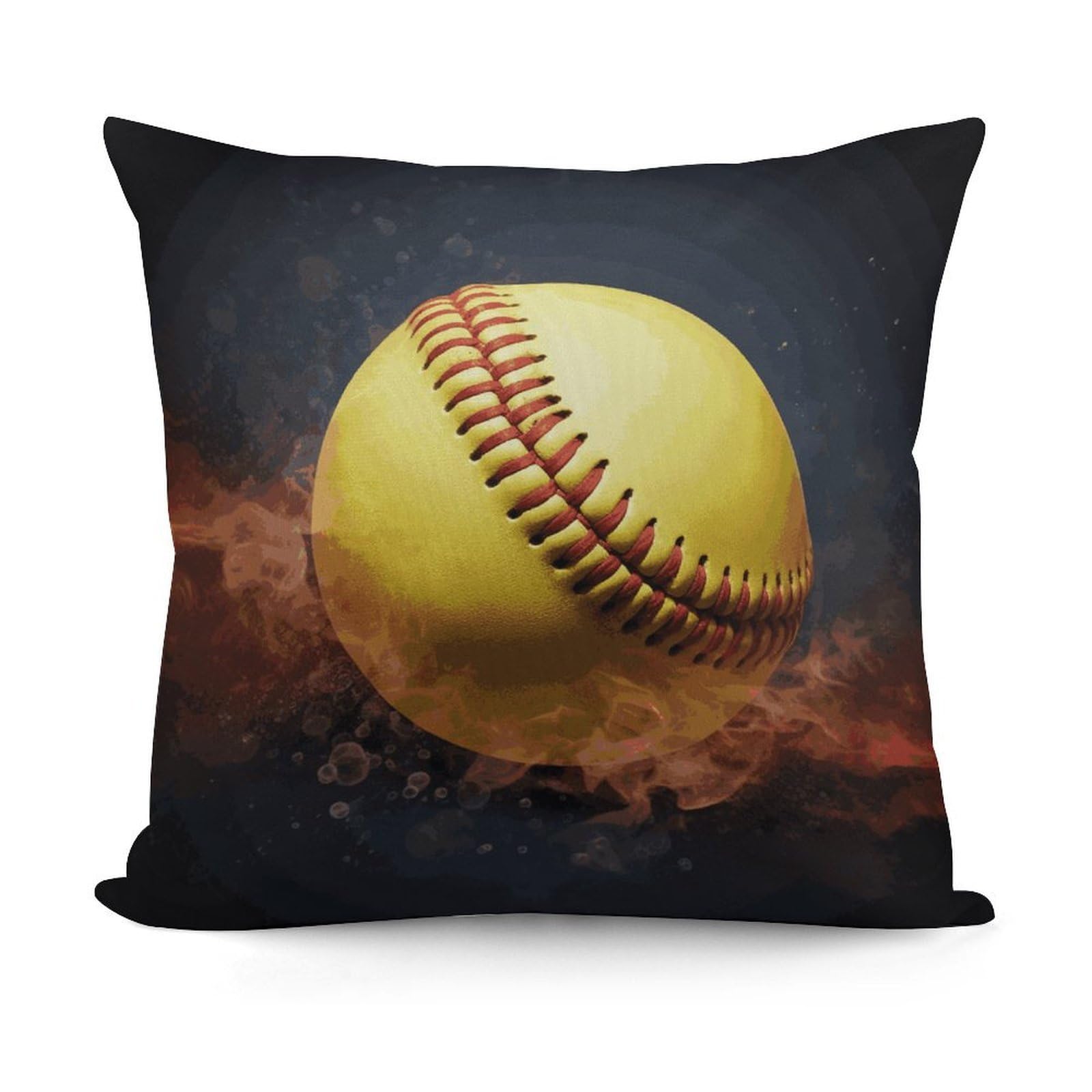 Adfgyerh Style Softball Decorative Pillow Covers, Throw Pillow Covers Soft For All Seasons, Pillowcases For Couch Living Room Sofa Bedroom 18X18 Inch