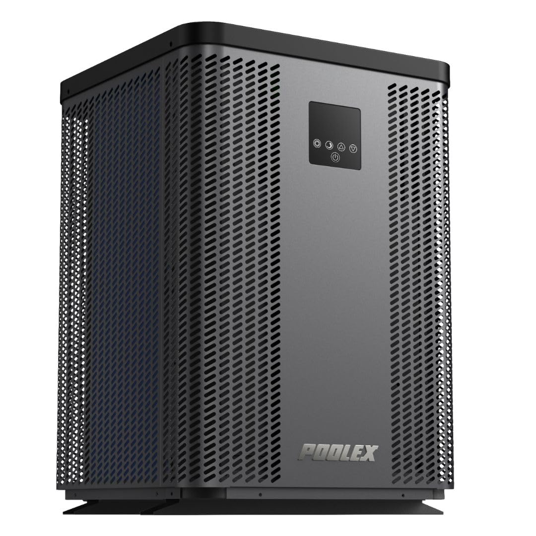 poolomio Full Inverter Wärmepumpe Pool 9 kW Silverline Top 90 | WiFi Pool Heizung für Pools 40–50 m³ | Energieeffizienter & leiser Poolheizer mit Titan Wärmetauscher | COP bis 11,11
