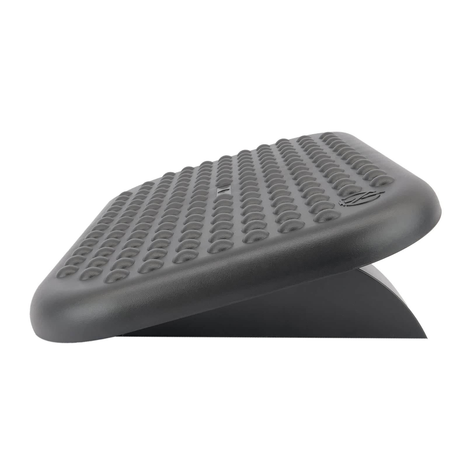 PrimeMatik - Reposapiés con Plataforma Ajustable de plástico Negro 448 x 335 mm