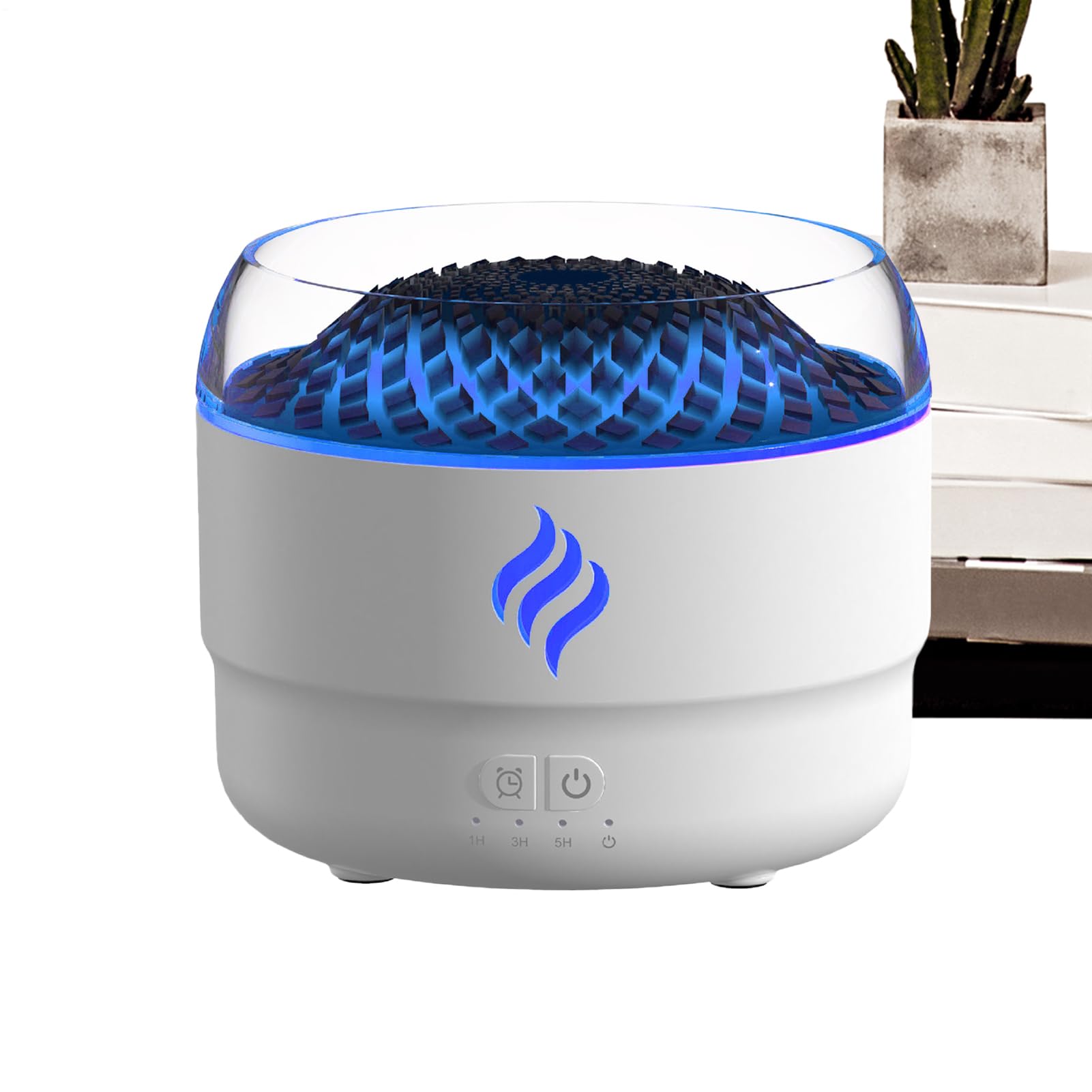 Umidificatore a Fredda Umidificatore a Fredda Fiamma | Purificatore d'Aria Decorativo per Camera dei Bambini, Bagno, Seminterrato, Soggiorno, Auto, Yoga, Spa, Hotel, Tenda
