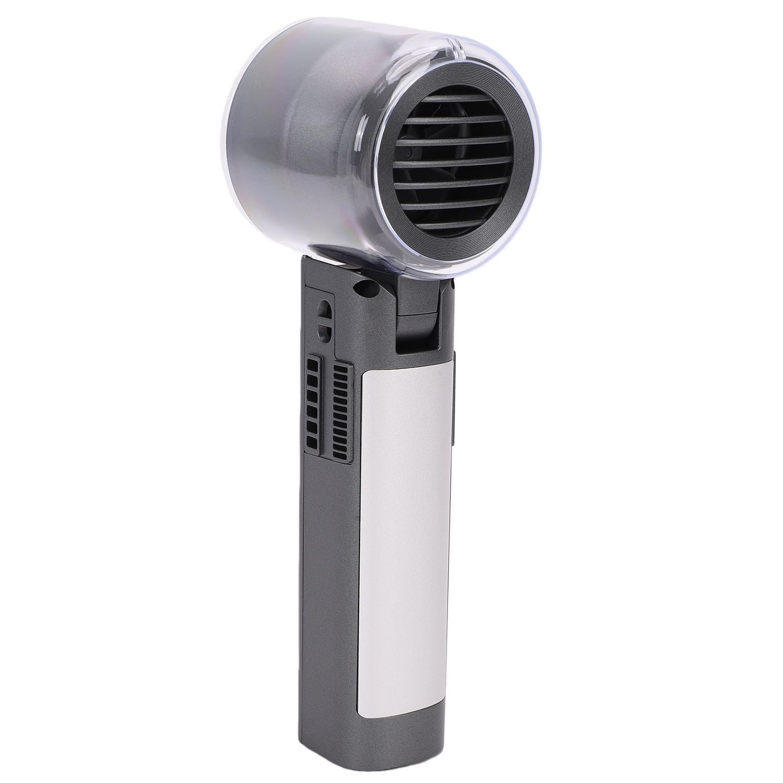 Tragbarer Handventilator, über USB Wiederaufladbar, Faltbar, Eiskühlung, Mini-Ventilator mit 6 Geschwindigkeiten, Kleine Persönliche Handventilatoren für Büro Outdoor Reisen (GREY)