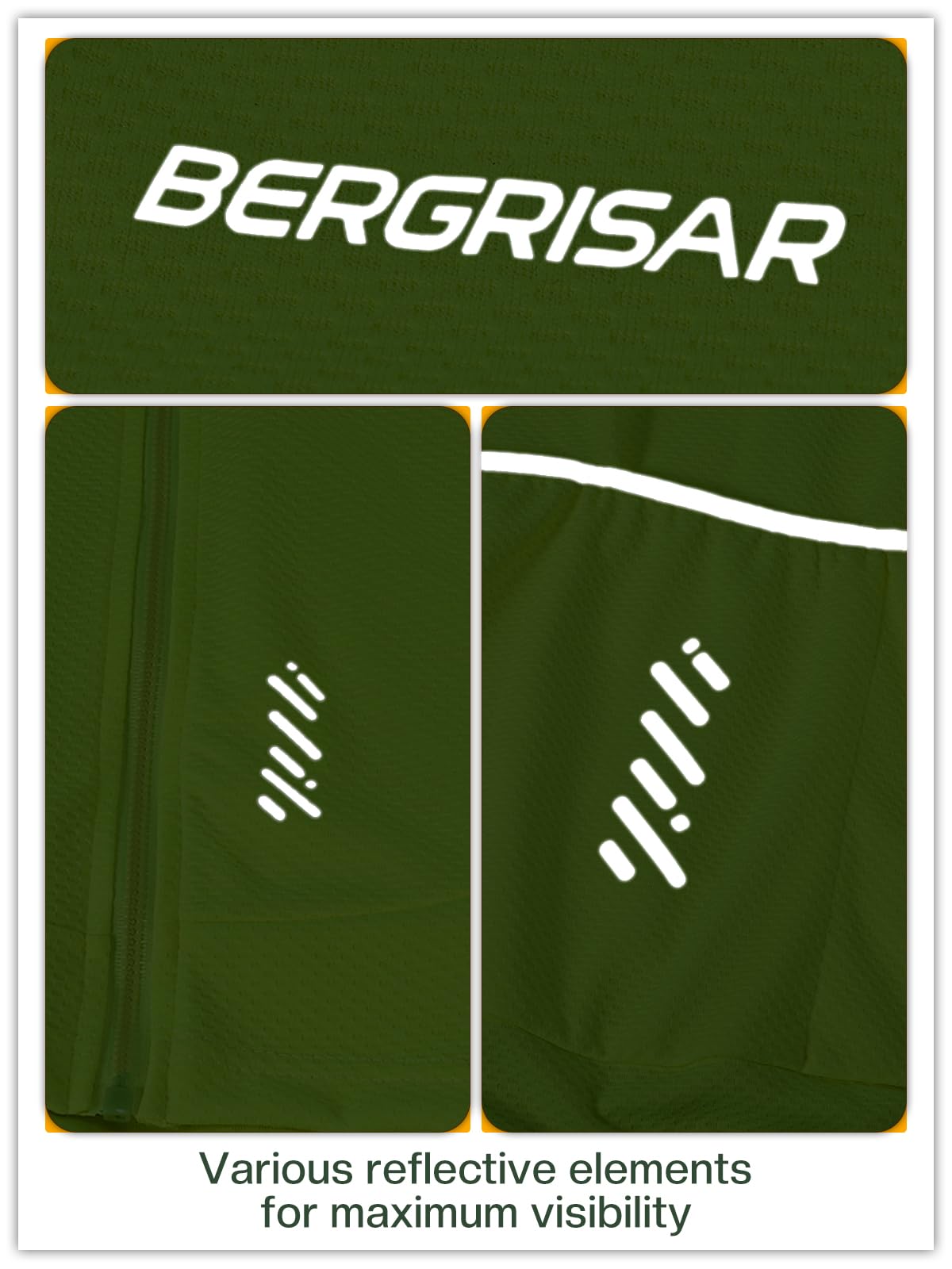 BERGRISAR Camiseta Ciclismo Hombre Manga Larga Maillot Bicicleta de Carretera Montaña Ropa MTB para Primavera Otoño