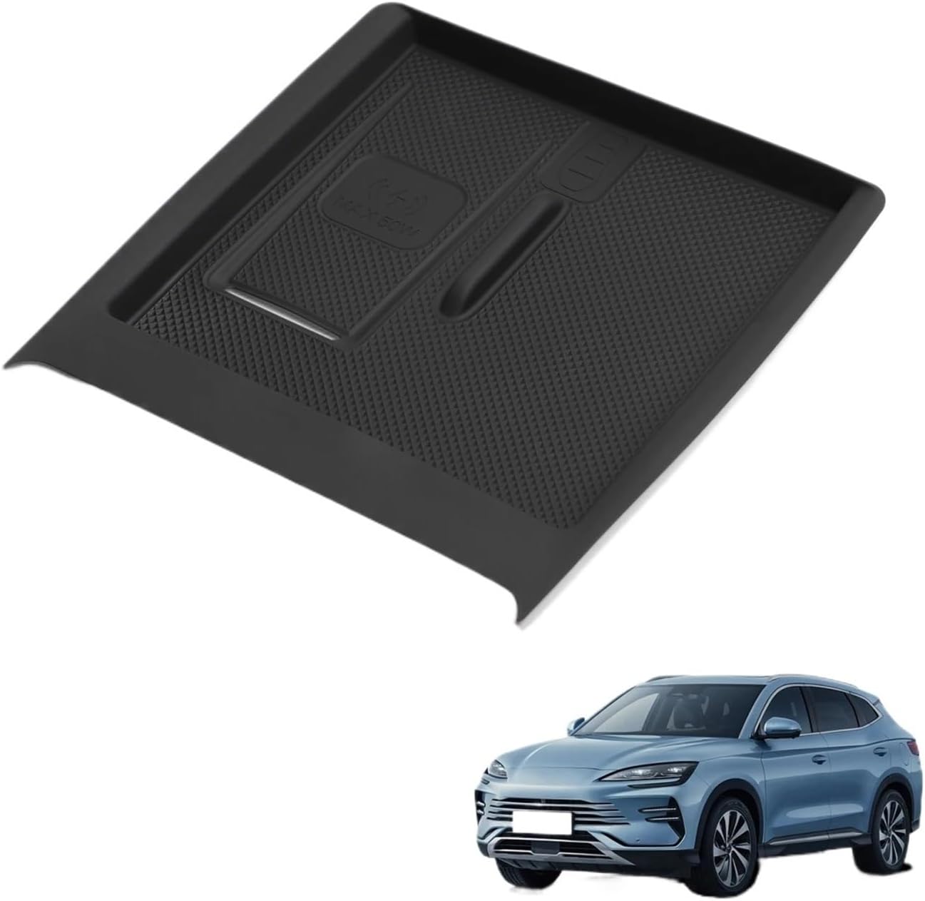 Silicone Phone Wireless Charging Mat Non-Slip Charger Protective Pad Car Interior Accessories Black Compatible with BYD Song Plus Compatible with DMI 2025