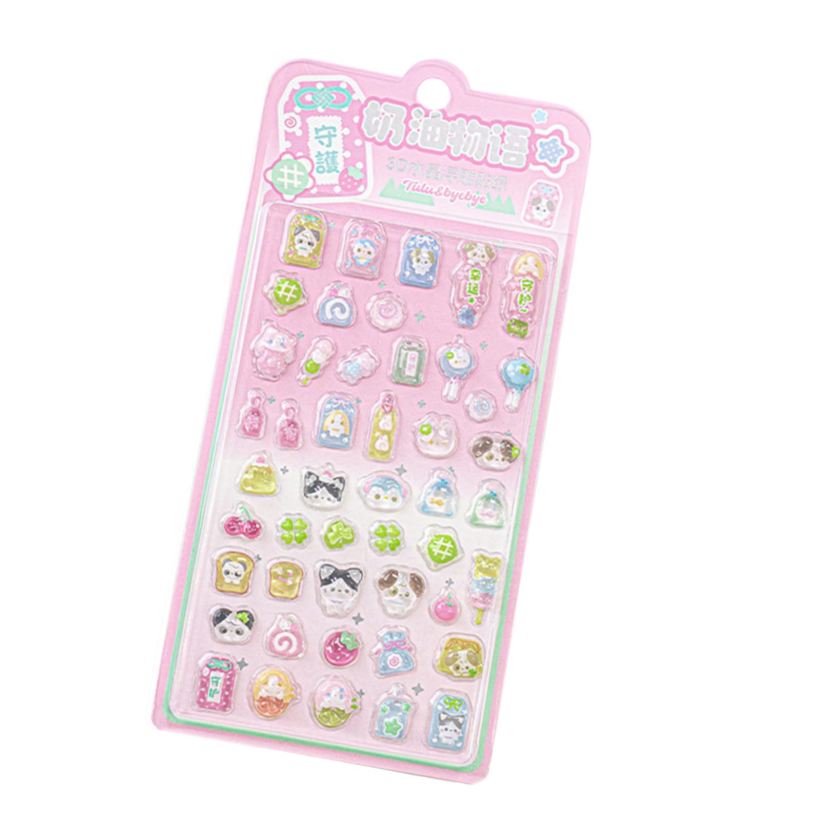 Cartoon Sticker Stereoscopic Stickers Reward Label Decorative Labels for Journal Stereoscopic Sticker Scrapbook Crystal Stickers