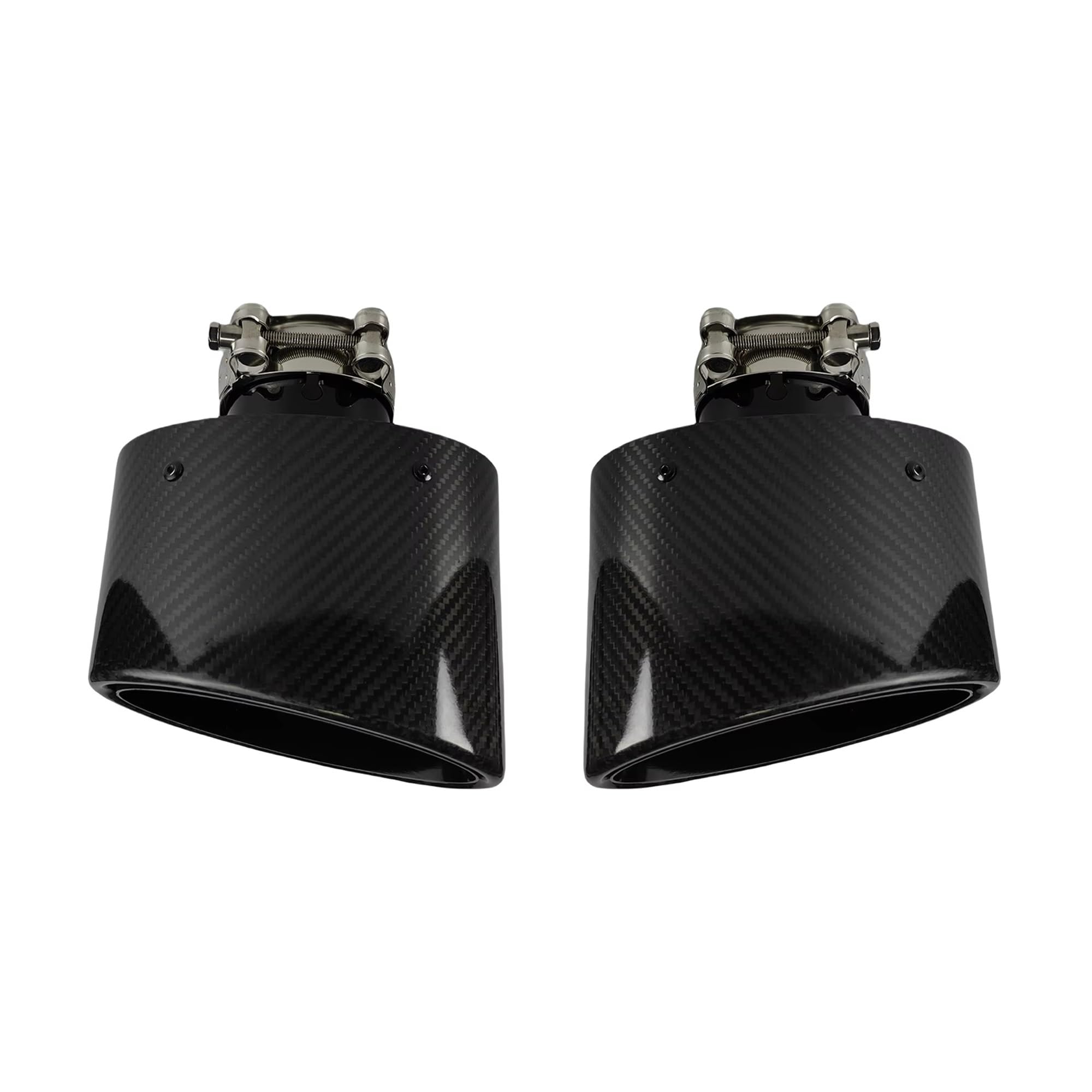 Tubo Scarico Auto 1 Pezzo Universale Auto Lucida Puntale Ugello Tubo Scarico Decorazione Acciaio Inossidabile Ovale 150 Mm Inclinabile Sinistra Destra