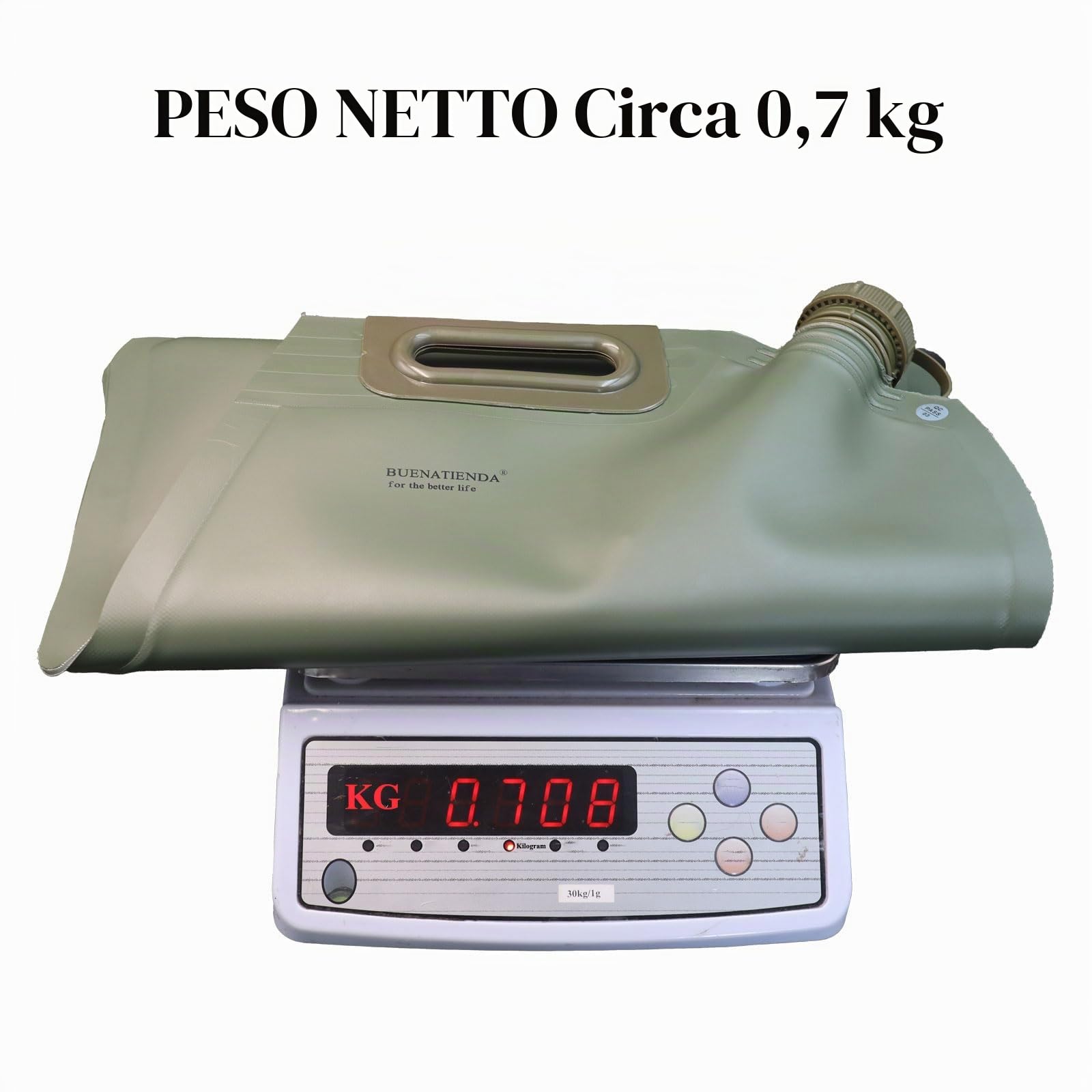 Tanica per carburante pieghevole da 10 l, in TPU da 2 mm, serbatoio di riserva portatile con tubo da 20 cm, serbatoio per benzina a prova di perdite per auto, moto, campeggio e Notfa