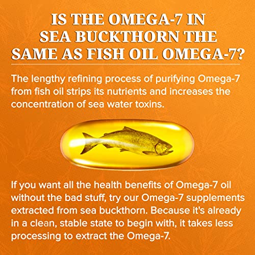 Sibu Omega-7 Softgels, Premium Organic Himalayan Sea Buckthorn Oil (60Ct), 365Mg Omega-7 Per Dose Guaranteed – Supplement For Healthy Skin, Hair, Nails And Dryness #TOP6