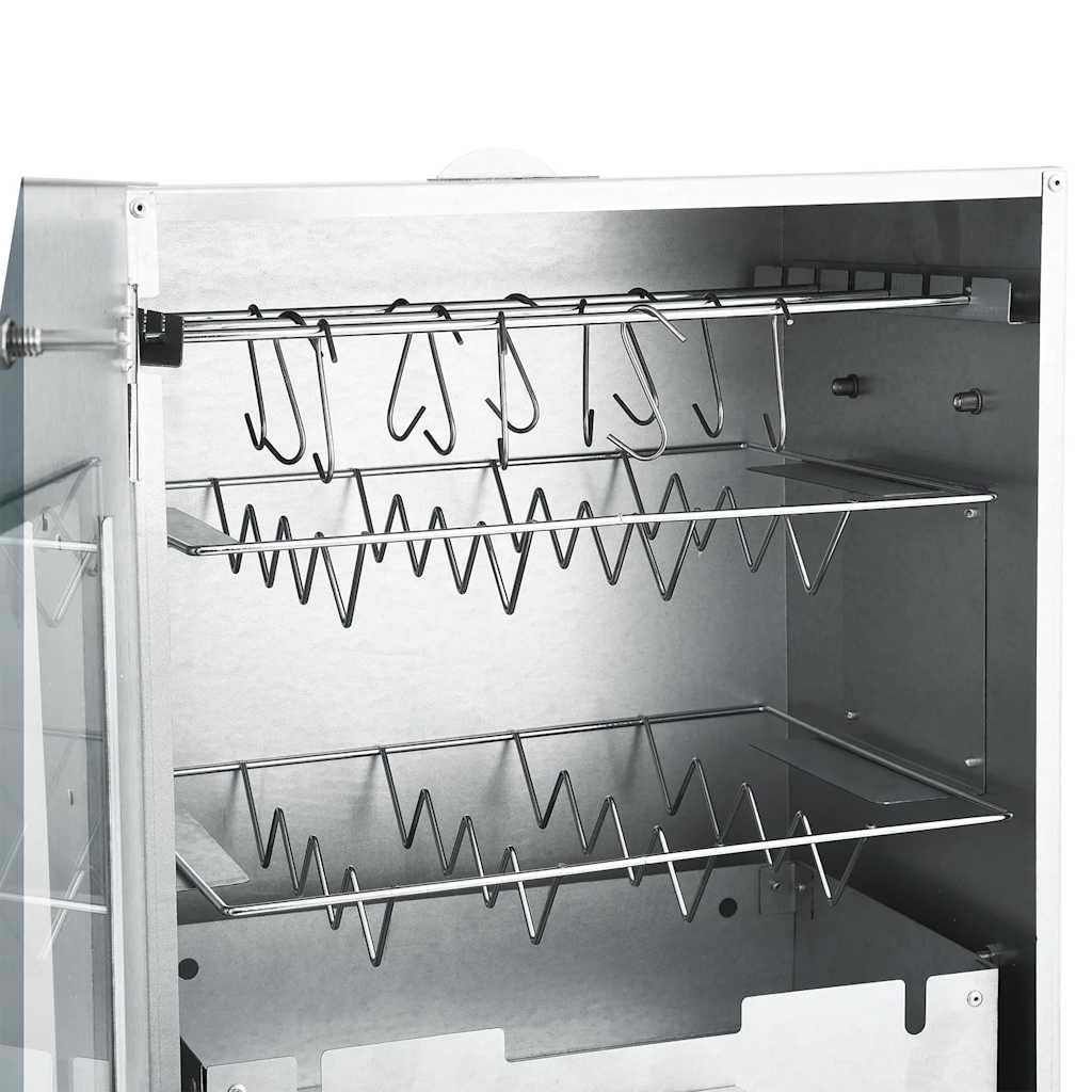Generico Forno Affumicatore BBQ con Tavolino in Acciaio Zincato,Argento,18.56kg,3187616