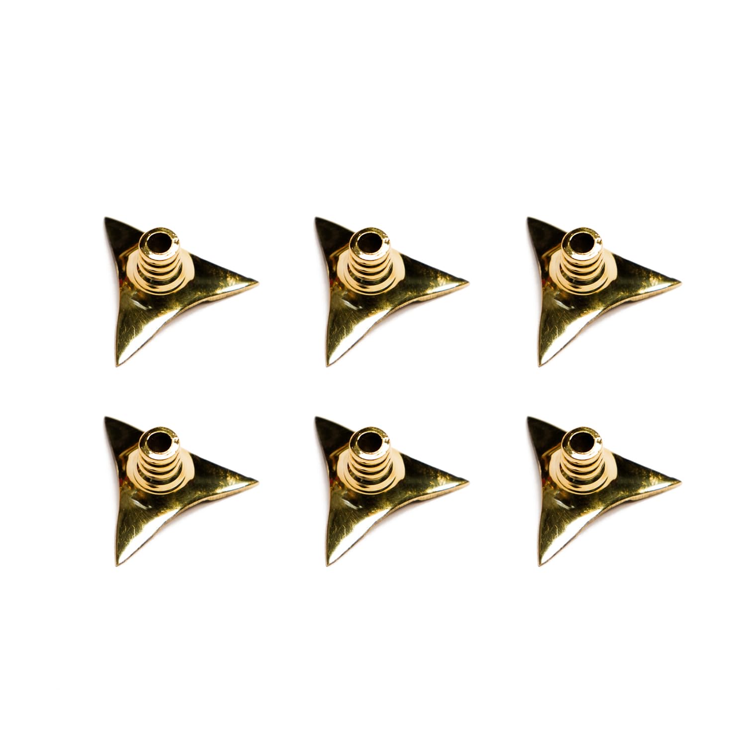 Ekhasa 100% Pure Brass Wick Holders for Oil Lamp | Deepam Stand, Vilakku Thiri Holder | Niranjan Kadi, Samay Diya Kadi Holder | Thiri Stand for Deepak | Triangular Wicks for Pooja Diya (Set of 6)-image-2