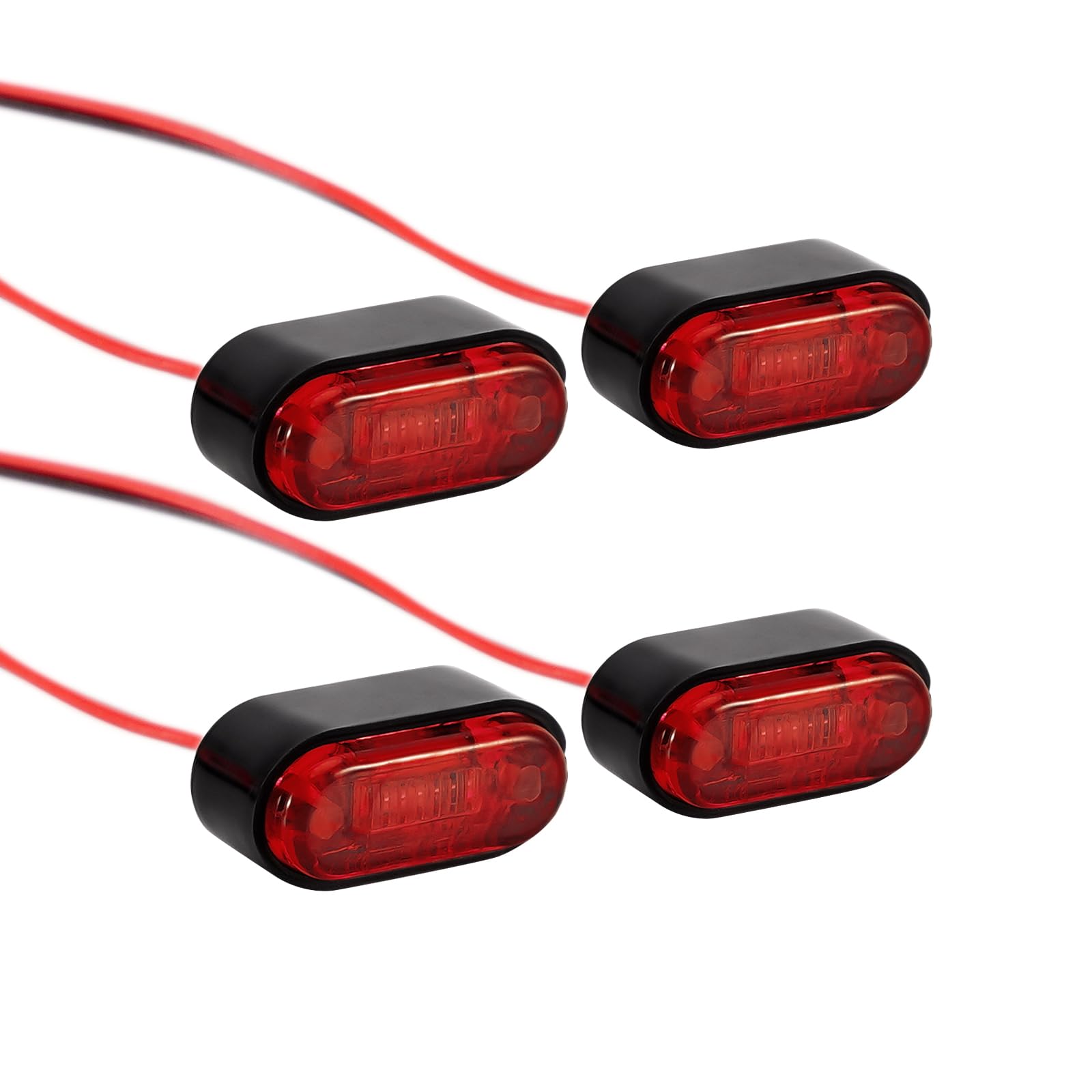 INJORA 11x5mm Side Marker Lights Warning Lights for RC Cars(Red)