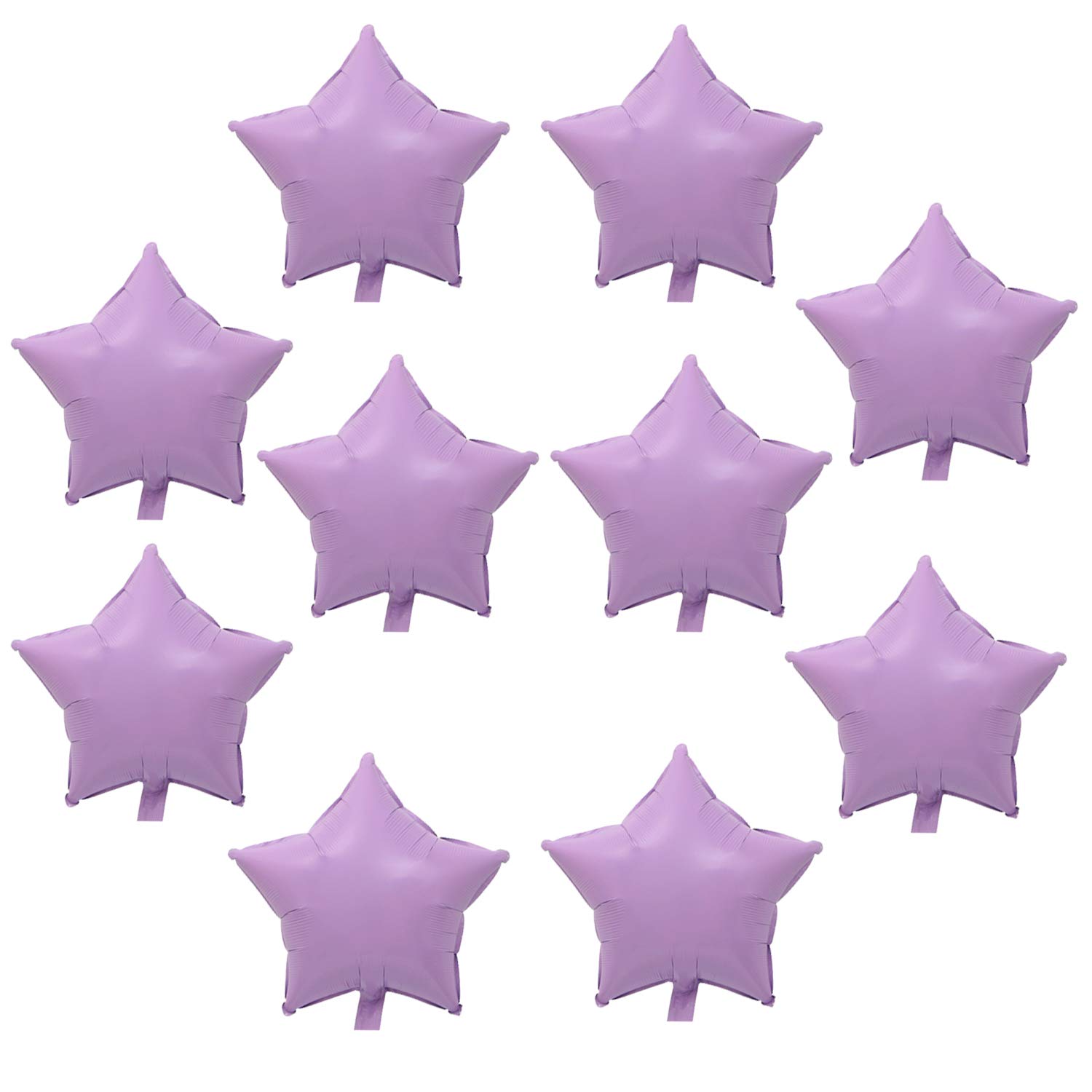 10 Pcs Candy purple Star-Shaped Balloon 18 Inch Foil Balloon Mylar Balloon Happy Birthday Balloons Decoration