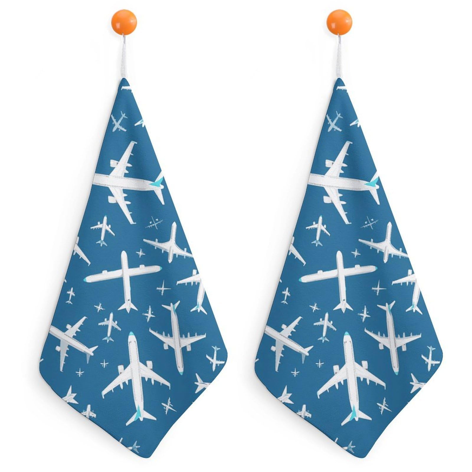 CGSBNGHA Plane Aircraft Airplane Jet Hand Towel Hanging Face Towels Cleaning Cloths Handkerchief for Bathroom Kitchen