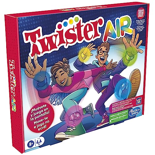 Hasbro Gaming Twister Air-Spiel, Twister Air-Spiel mit RA-App, verbindet Sich mit intelligenten Geräten, aktive Partyspiele, Alter: ab 8 Jahren