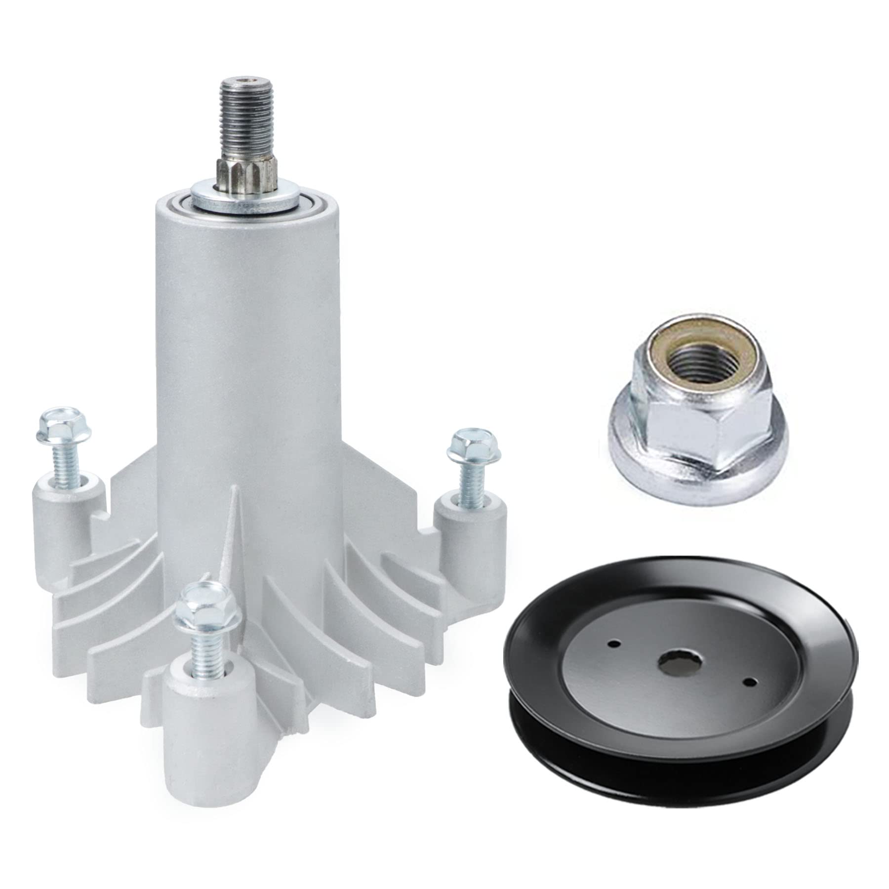 130794 Spindle Assembly with 129861 Pulley for Husqvarna Craftsman Poulan 38 42 inch Deck 130794 532130794 582922301 CT130 CTH130 CTH150 CTH2642 LR110 LR111 LT120 LT1238 LT125 LT130 LT140