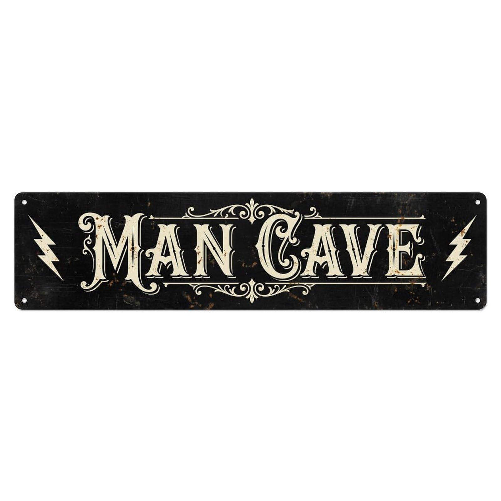 Gtthok Vintage Style Vintage Man Cave Fortress Sanctuary Retro Slogans Metal Tin Sign Plaque Wall Decor For Cafe, Club, Garden Metal Poster 4X16inch