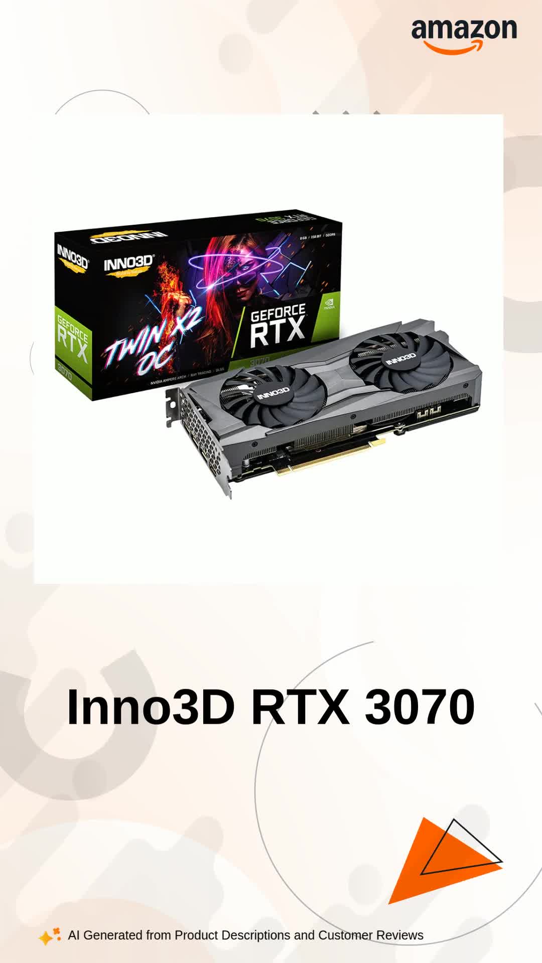 (ジャンク)INNO3D GEFORCE RTX 3070 TWIN X2 OC グラフィックボード INNO3D GEFORCE RTX 3070 TWIN X2 OC N30702-08D6X