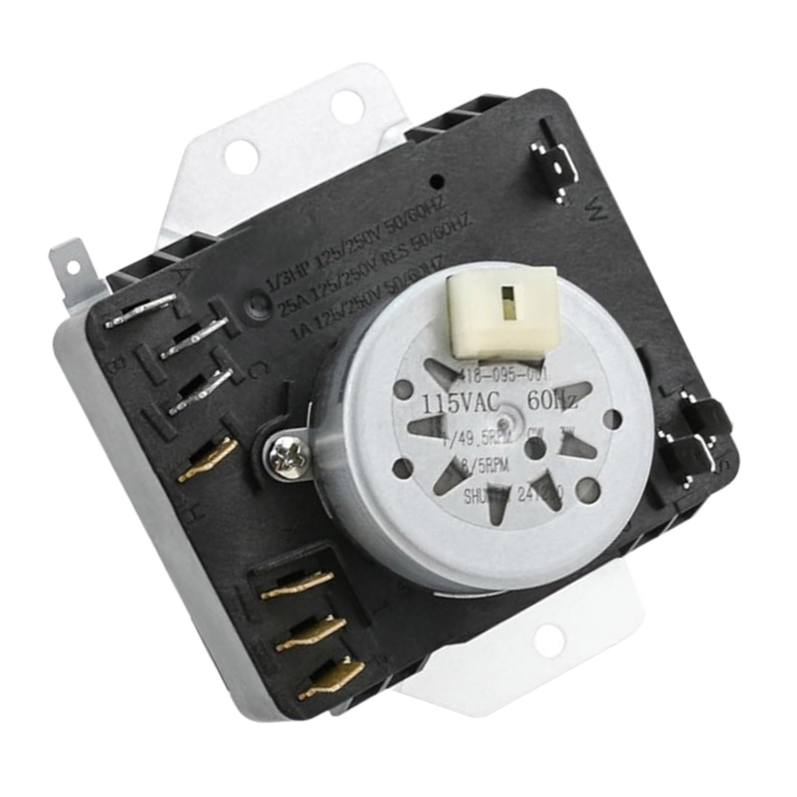 Xjdzineq Practical Replacement Dryer Timer Easy Installation Laundry Repairing Component Suitable for Multiple Dryers Models Metal Dryer Timer Replacement