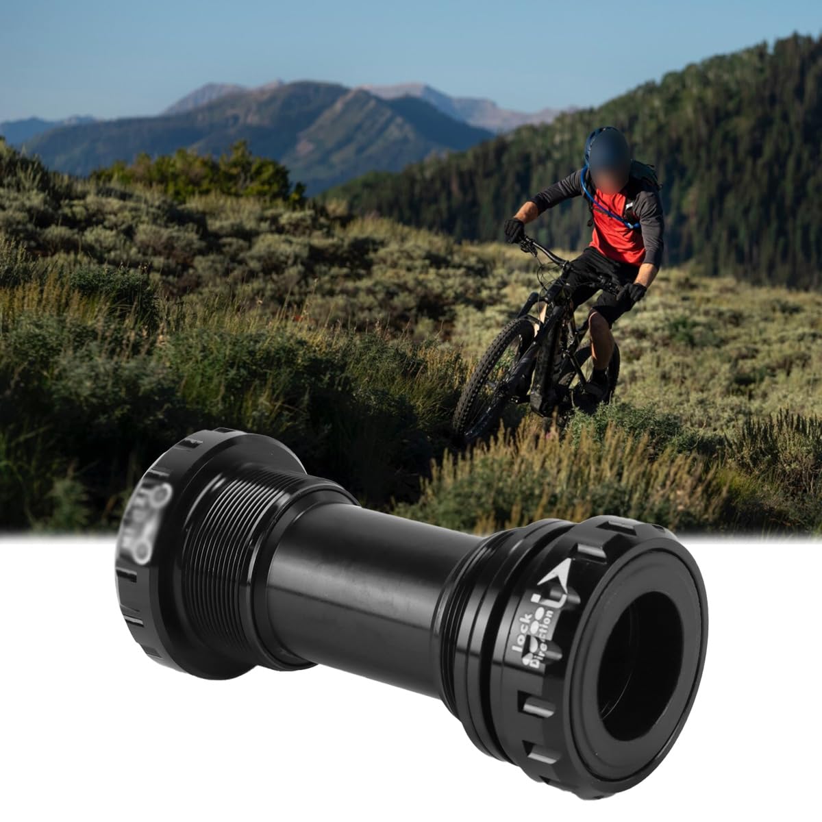 Nero mountain bike 68-73mm movimento centrale filettatura guscio BC1.37 tipo guarnitura cuscinetto a sfere in ceramica integrato bici asse centrale