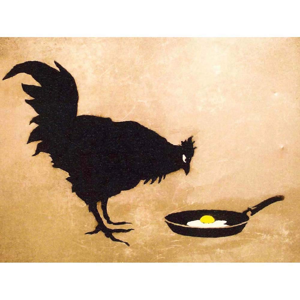 Wee Blue Coo Banksy Chicken Egg Graffiti Street Art Print Poster Wall Decor 12X16 Inch