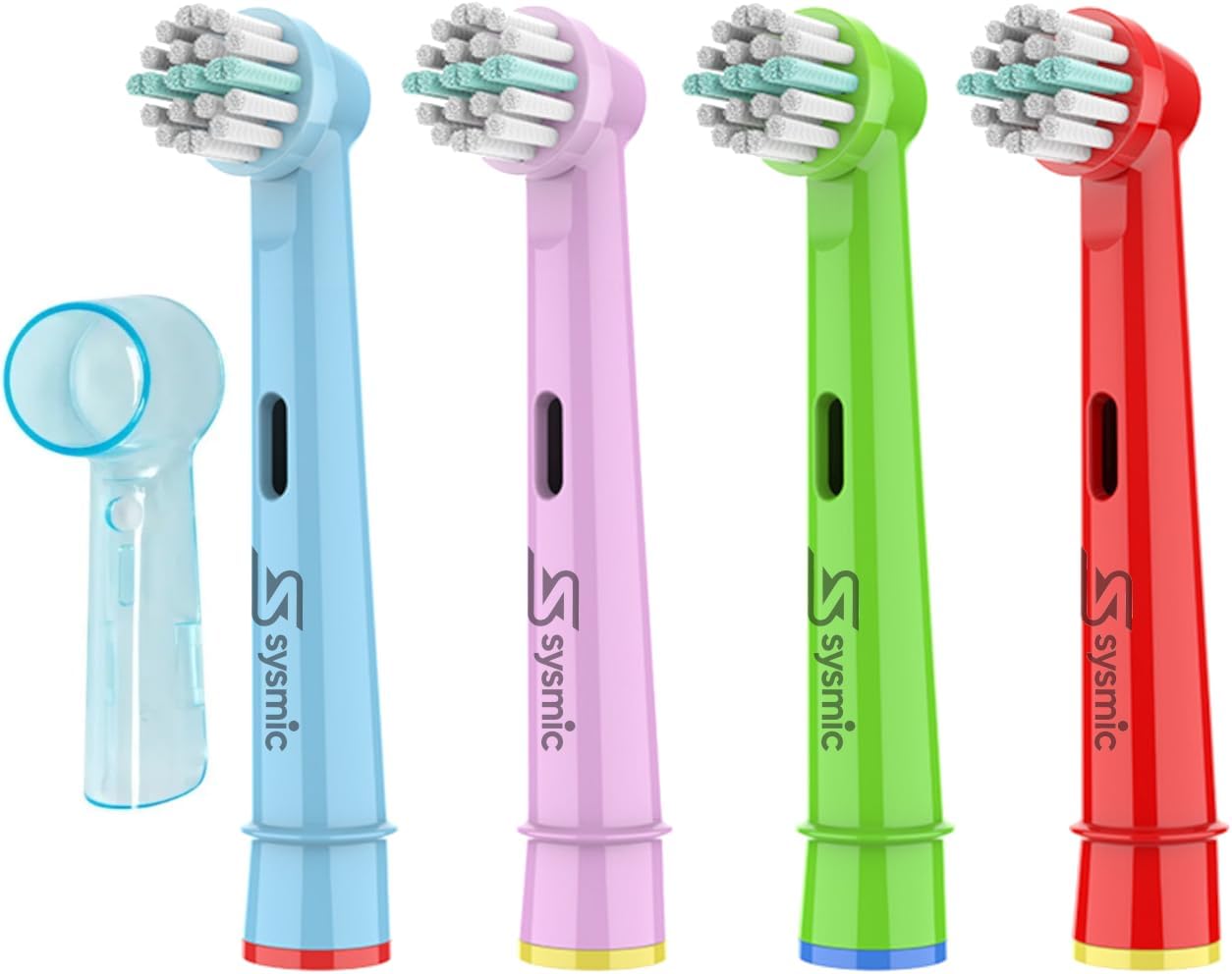 Kids Toothbrush Heads Soft Bristle Compatible with Oral B Kids Toothbrush Head, Childrens Replacement Braun Electric Tooth Brush Heads Pro 4 Pack for Kid Ages 3-5 6-12