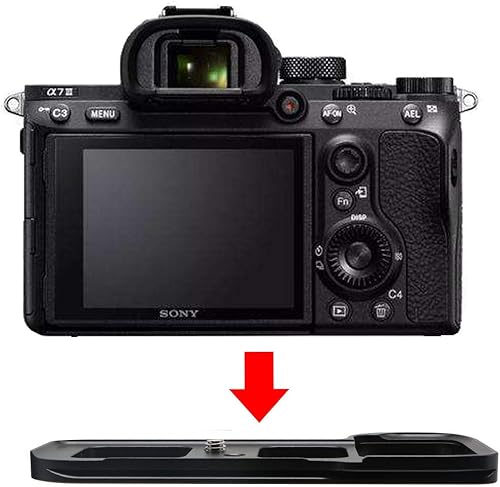 Miniatura 5 de Hand Grip - Placa base de metal de liberación rápida para Sony A7M3 A7III A7RIII A7R3 A9 con tornillo de 14 pulgadas y llave hexagonal, color negro
