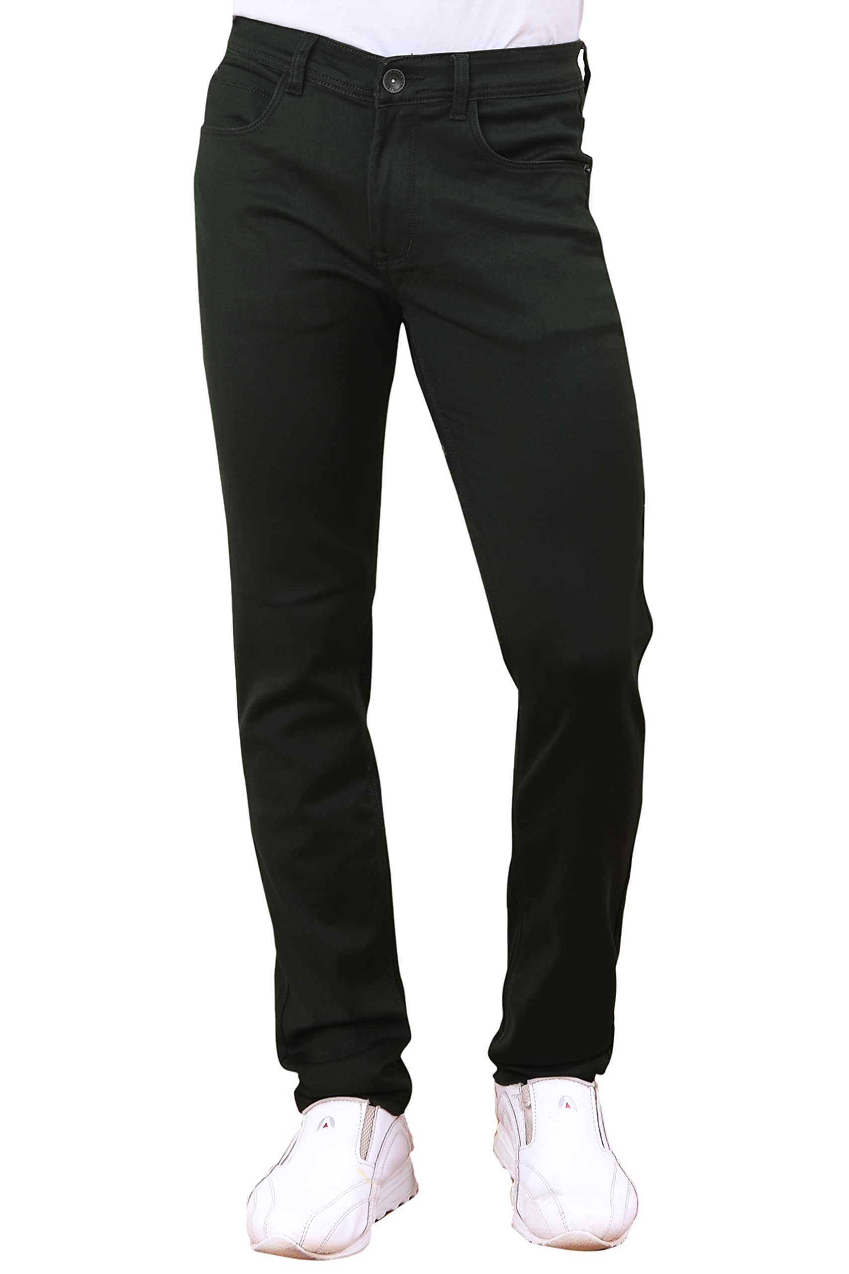 Silky Stretchable Denim Mid Rise Relaxed Fit Full Length Jeans for Men-picture-22