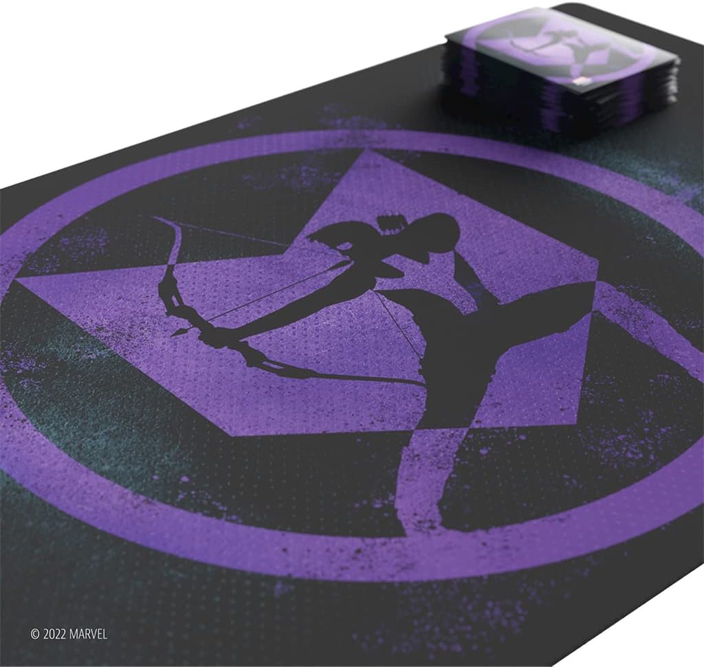 Gamegenic Play Mat – Playmat: Marvel Champions: Hawkeye – Smooth & Tough – Compatible with Magic The Gathering Commander Deck, Pokemon Cards, Marvel Champions – Play MTG, Pokemon, TCG