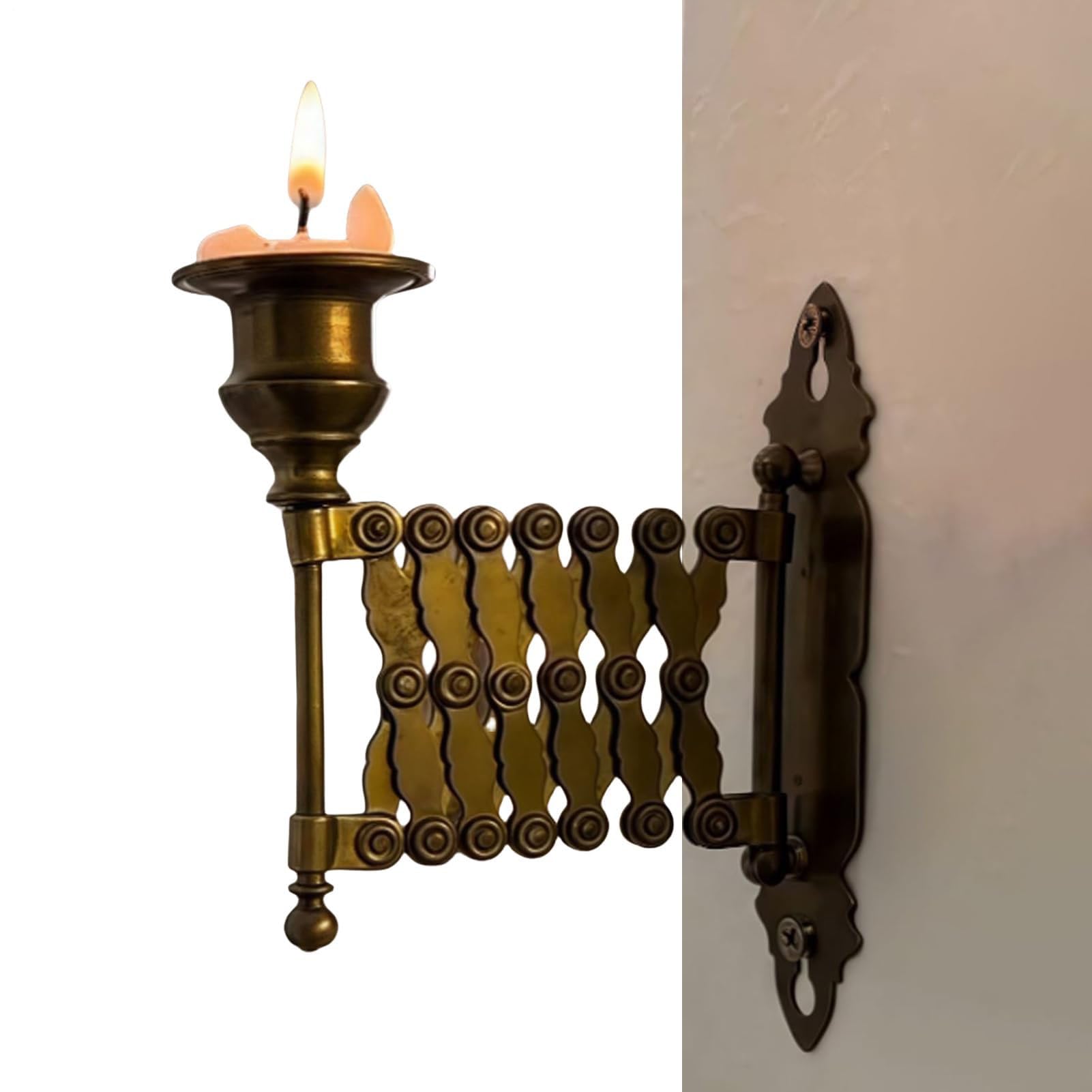Candelabro - Candelabros Pared - Portavelas Cónicos Ajustables - Candelabro Decorativo Telescópico, Exhibición Velas, para Mesa/Repisa/Boda/Regalo Inauguración La Casa