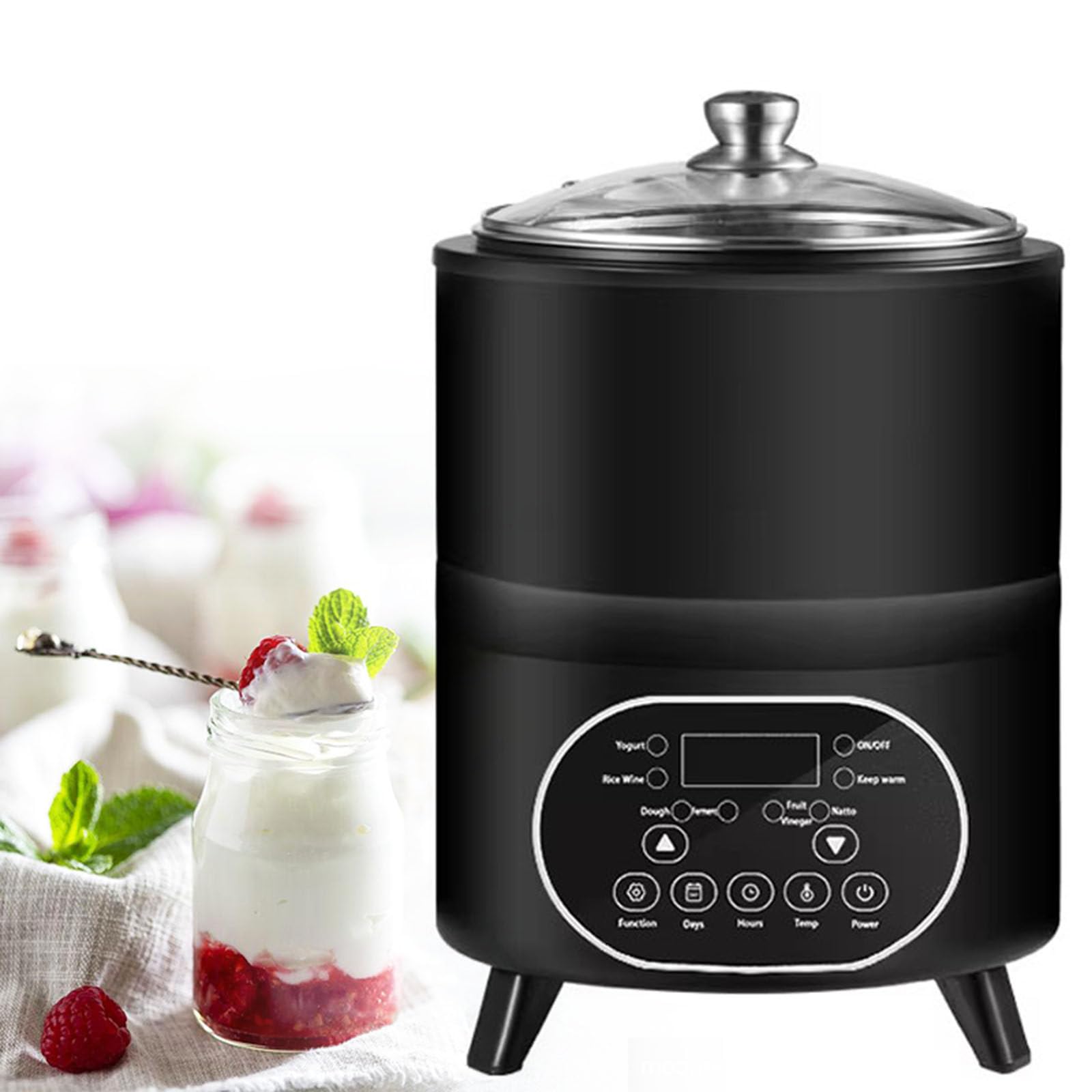 12L Fabricante de Yogur Comercial de Acero Inoxidable automático Fermentador 400W LCD de Control para Natto Queso probiótico de Alta Capacidad de Uso fácil