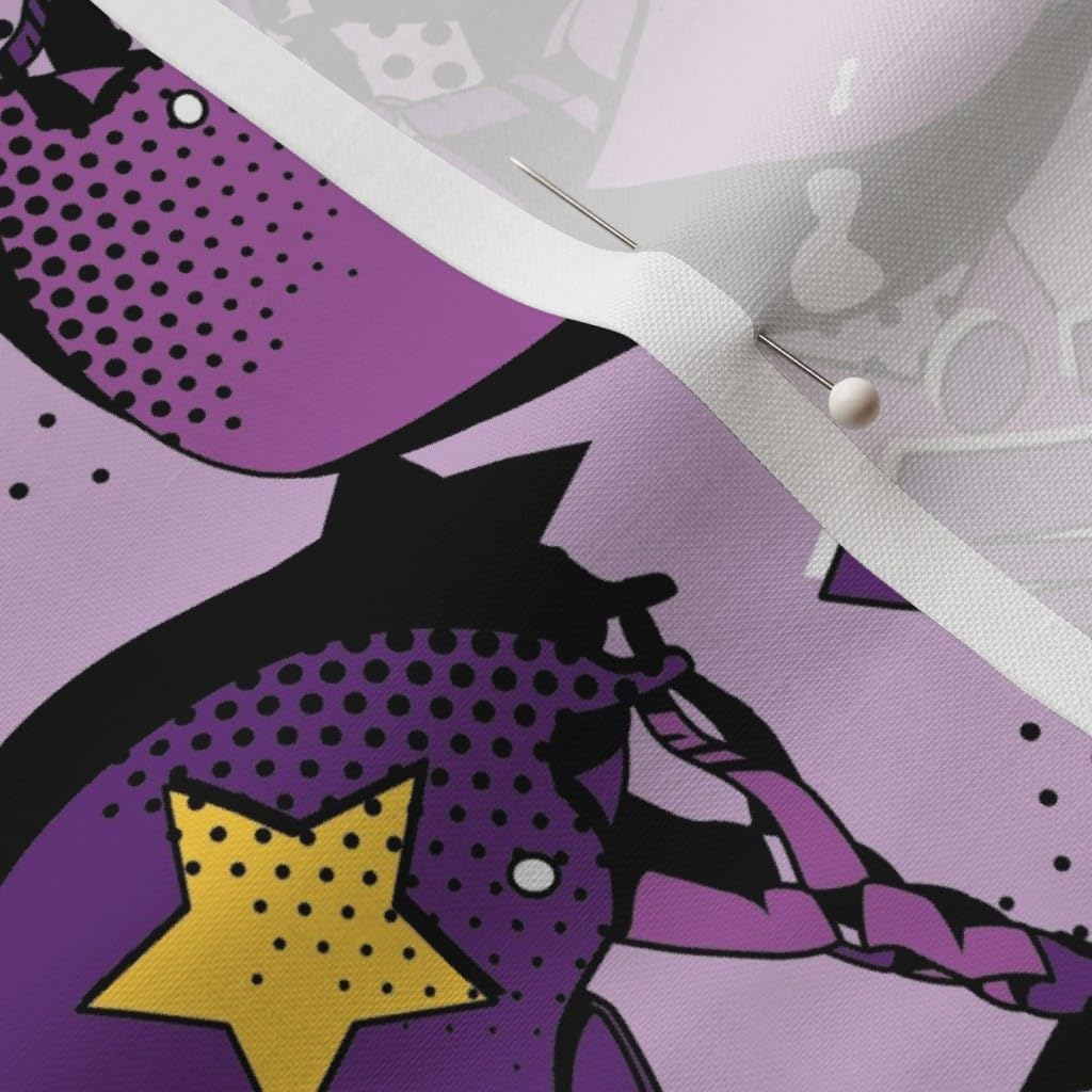 Spoonflower Fabric - Roller Derby, Skate, Athletic, Pop Art, Comic, Cartoon, Typography, Printed on Petal Signature Cotton Fabric by The Yard - Sewing Quilting Apparel Crafts Decor