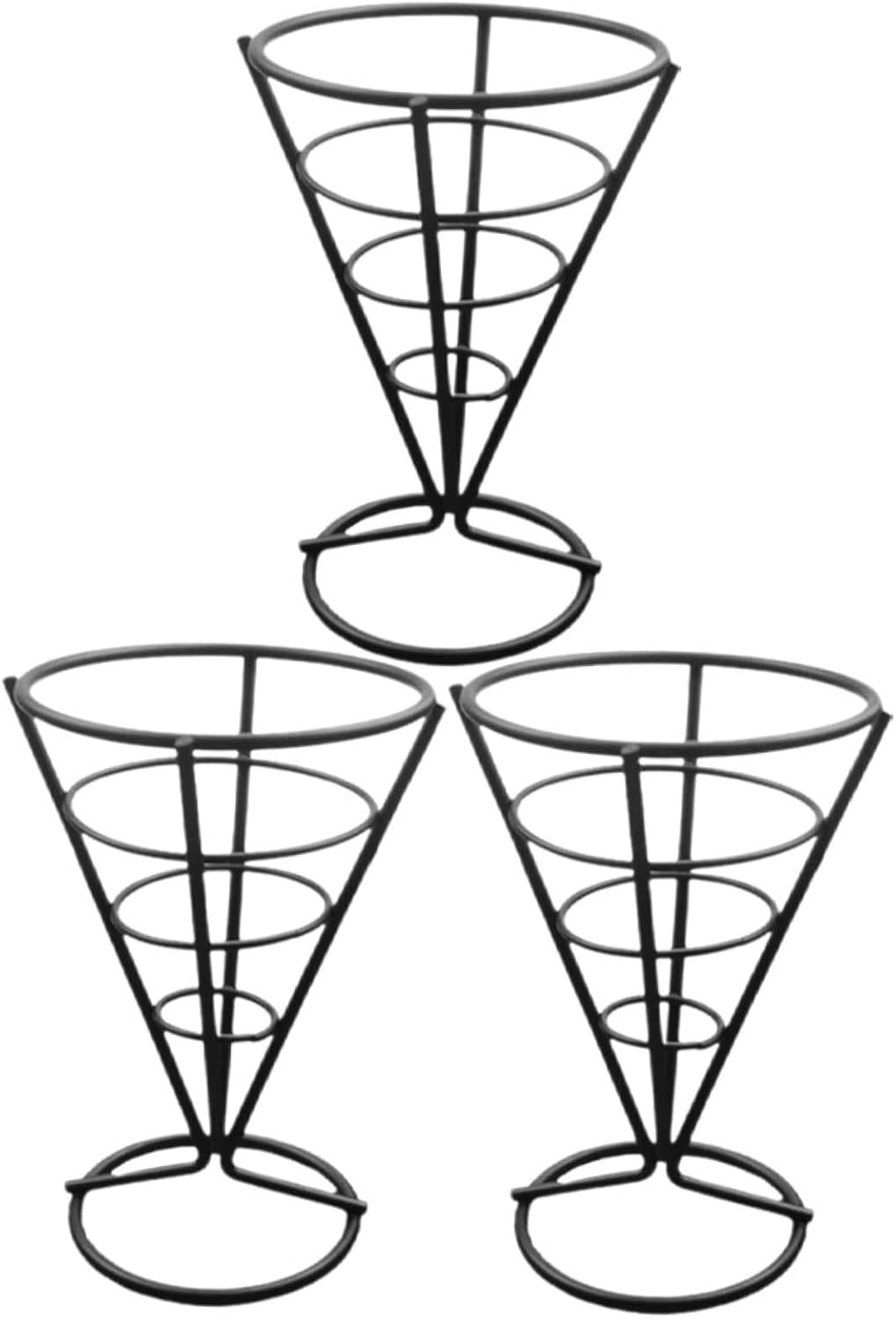 Garneck 3pcs French Fries Holder Cups Snack Stands Stand for Western Restaurant