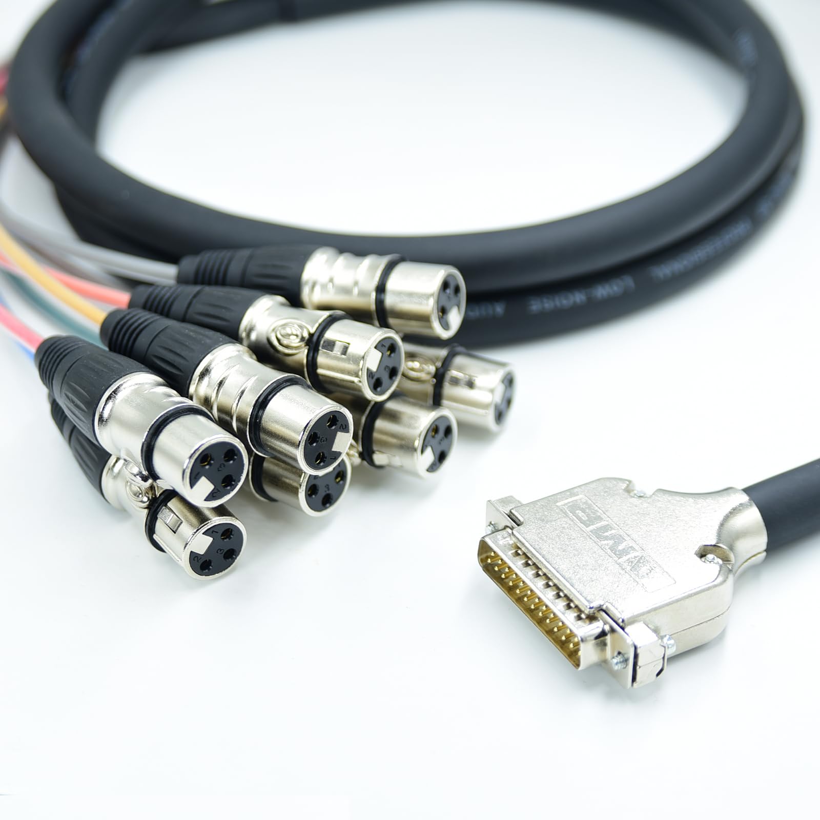 Arklove Cavo audio TRS Snake da 2,1 m patch audio db25 a XLR femmina, connettore a 8 canali, splitter digitale, microfoni, attrezzatura di registrazione da palco e studio, cavo live professionale