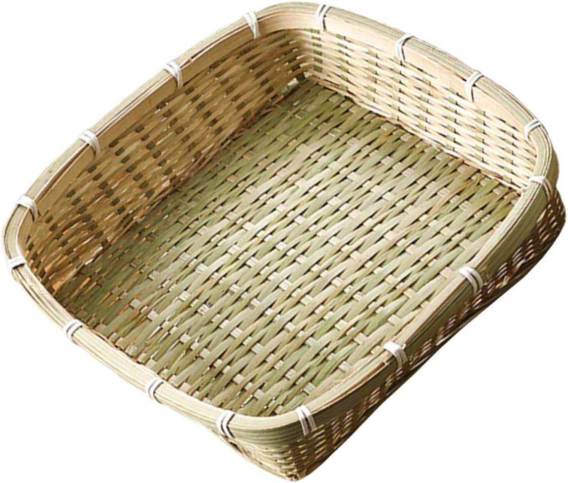 Cabilock 3pcs Serving Tray for Home Use Hand-woven Storage Basket for Fruits Bread and Vegetables Elegant Decor for Kitchen and Room