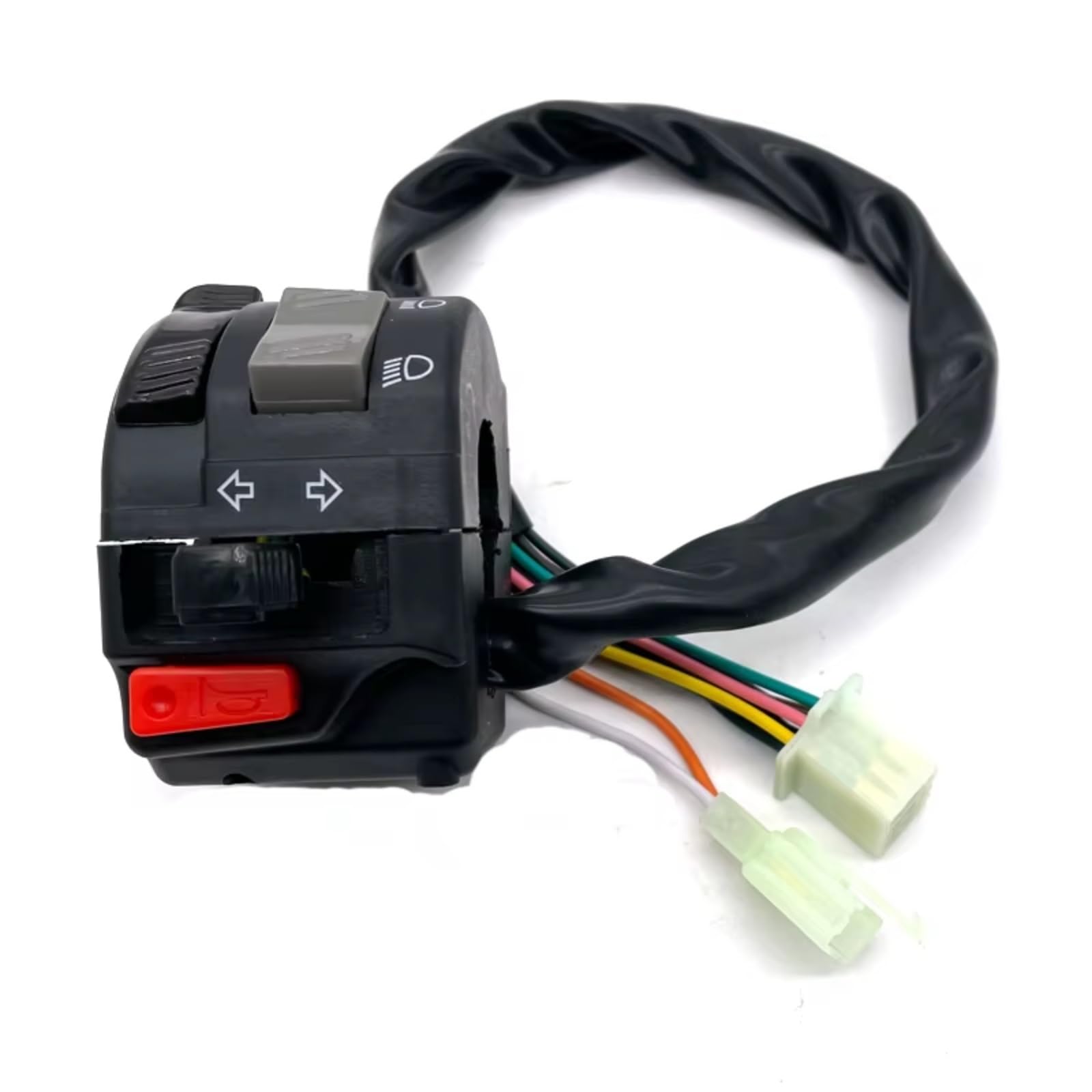 Interrupteur de guidon moto gauche 22mm pour commande de phare - 7