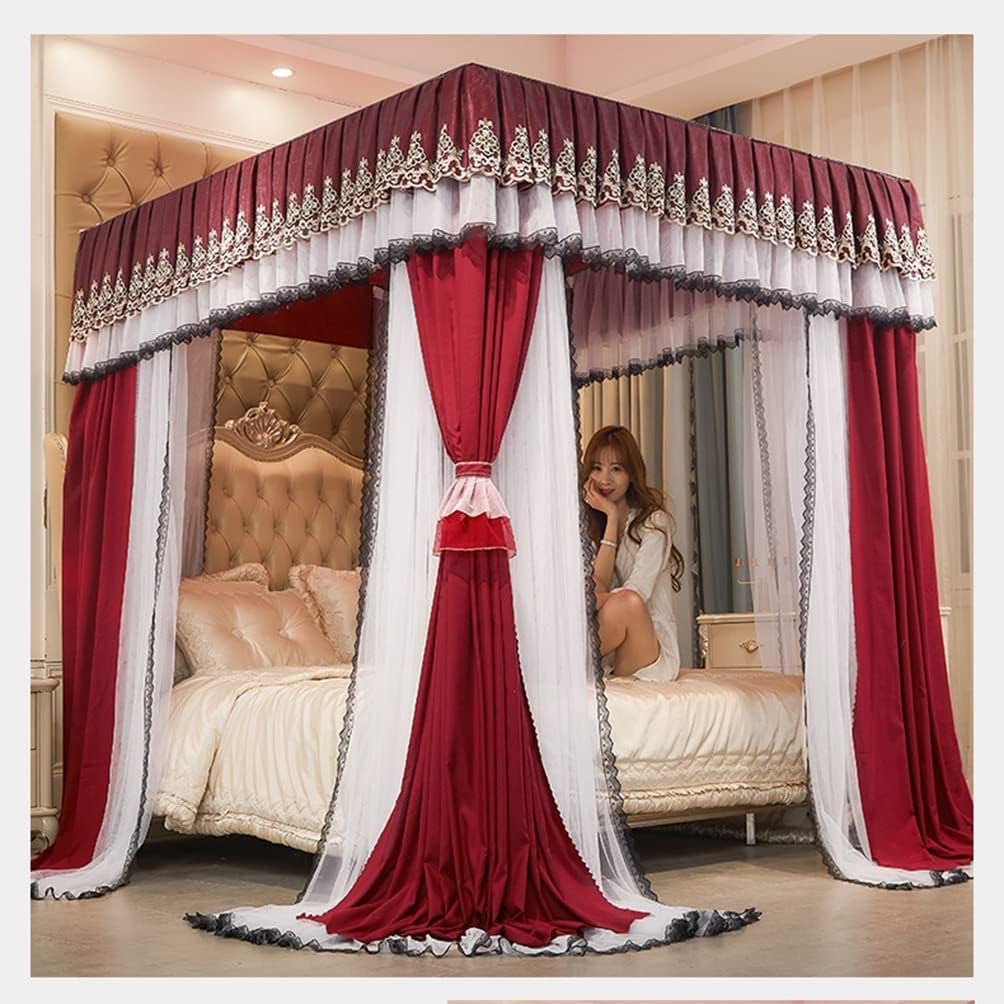 Couvre-lit double saisonnier avec support de moustiquaire pour lit 200x220cm
