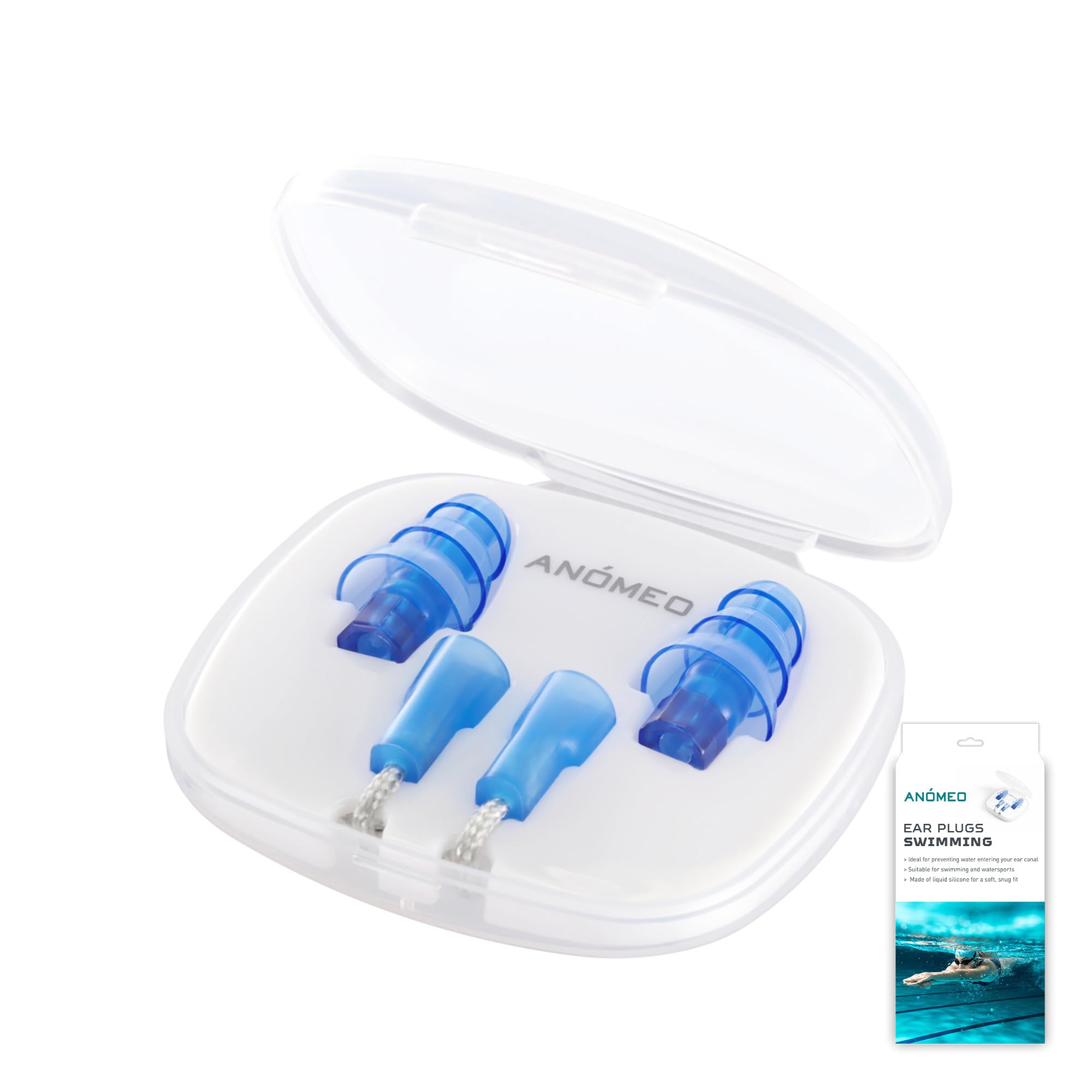 Anomeo Ear Plugs - Swimming | Suitable for swimming, showering, or watersports | Made of liquid silicone for a soft custom fit-picture-9