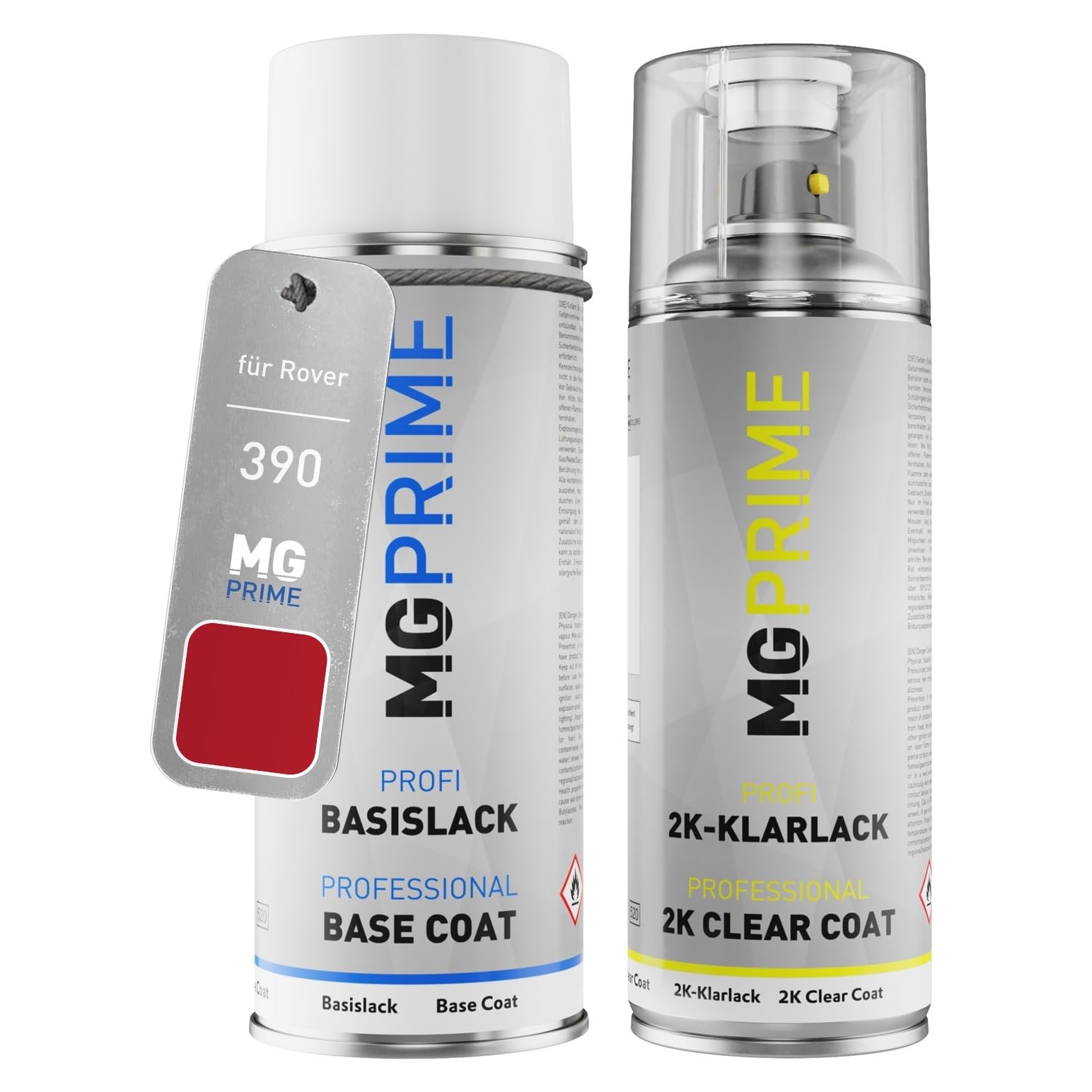 Mg Prime Portofino Red Car Paint 2K Spray Can Set For Rover 390 / Lrc390-Cuf Base Coat 2K Clear Coat Spray Can