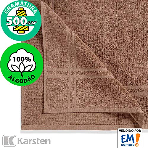 Jogo de Toalhas Banho Karsten 5 peças Algodão Felpuda Otto (BEGE E MARROM)