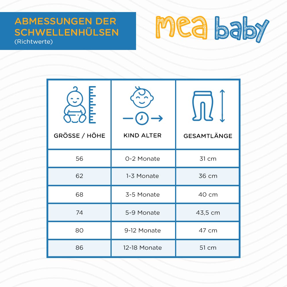 MEA BABY Pantaloni Unisex per Bambini, in 100% Cotone, Confezione da 5 Pezzi, per Ragazzi e Bambine, Pantaloni