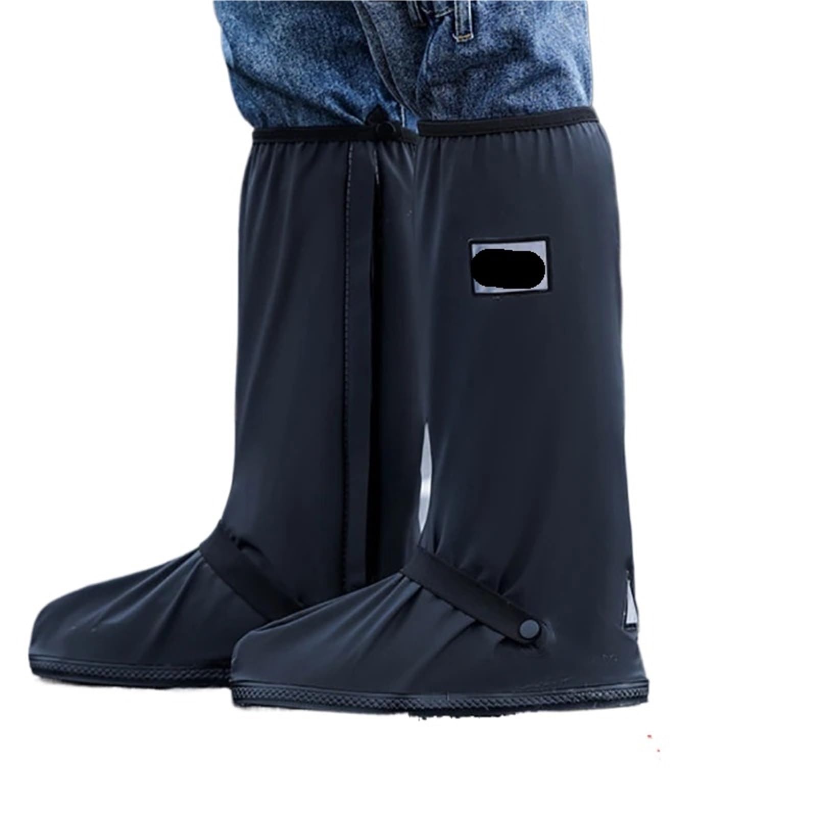 42 cm hohe Regenstiefelüberzüge, wasserdichte PVC-Überschuhe, Unisex, reflektierend for die Arbeitssicherheit von Motorrädern und Fahrrädern, Schutz vor Staub, Schlamm und Regen für Männer und Frauen