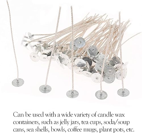 Miniatura 6 de MILIVIXAY 100 mechas de vela de soja de 12 pulgadas para hacer velas, recubiertas con cera de soja natural, bajo humo, hilos de algodón tejidos con