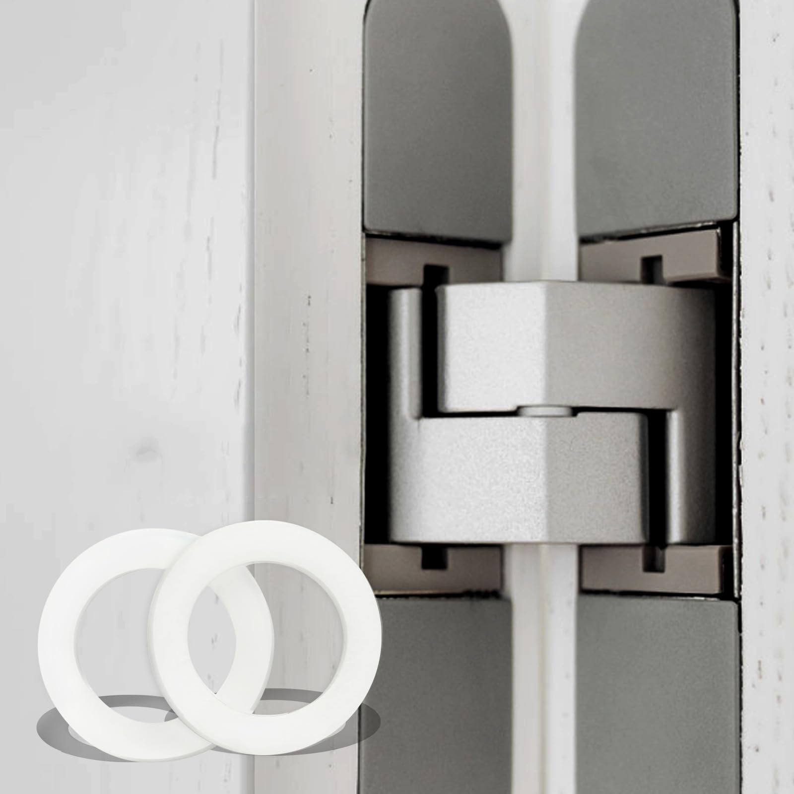 50 Rondelles Plastique Pour Gonds De Porte - Blanc - 1mm & 2mm - Cache Paumelles, Bricolage