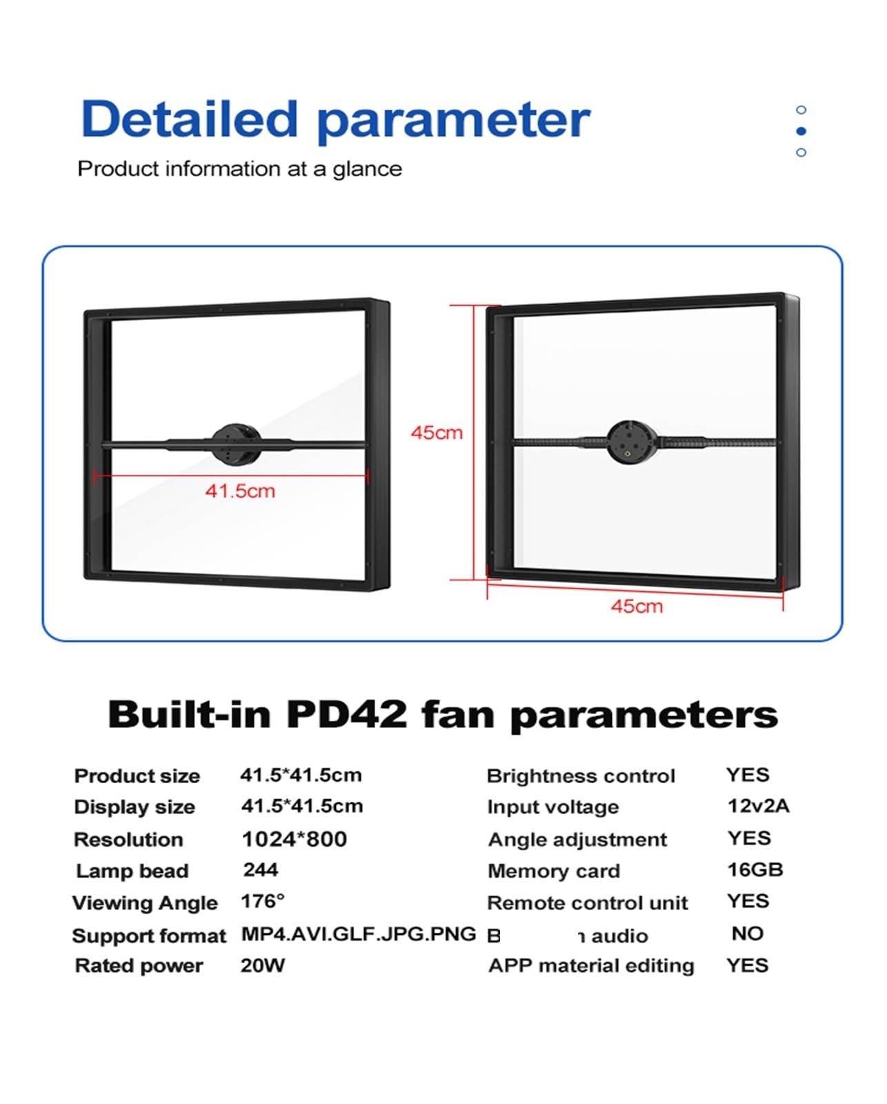 3D Holograficzny Wentylator LED Obrotowy Projekcja HD Aerial Stereo Obrazowanie Reklama Światło Wszechstronna treść