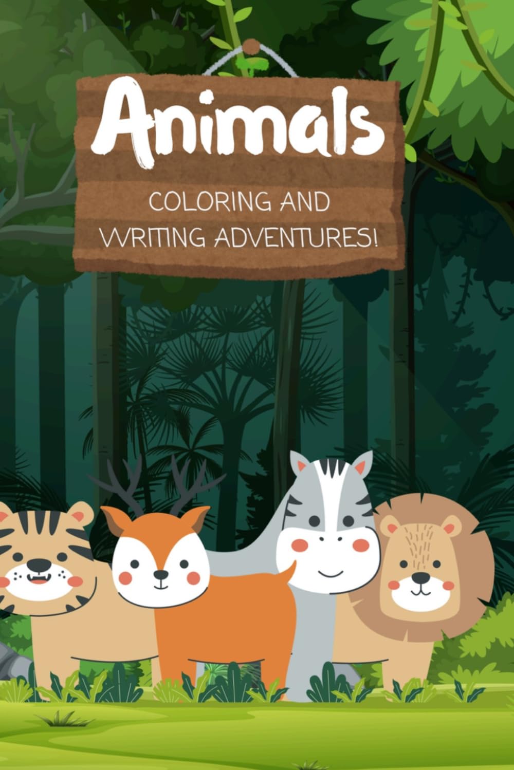 Animals: Coloring and Writing Adventures