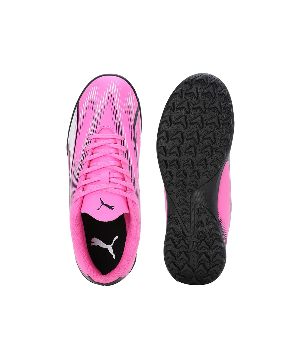 Puma Unisex Youth Ultra Play Tt Jr Soccer Shoes, Poison Pink-Puma White-Puma Black, 30 EU