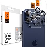 Spigen Camera Lens Screen Protector [GlasTR EZ Fit Optik Pro] Designed for iPhone 17 Pro Max | iPhone 17 Pro | iPhone 15 Pro Max | 15 Pro [Case Friendly] - Deep Blue [2 Pack]