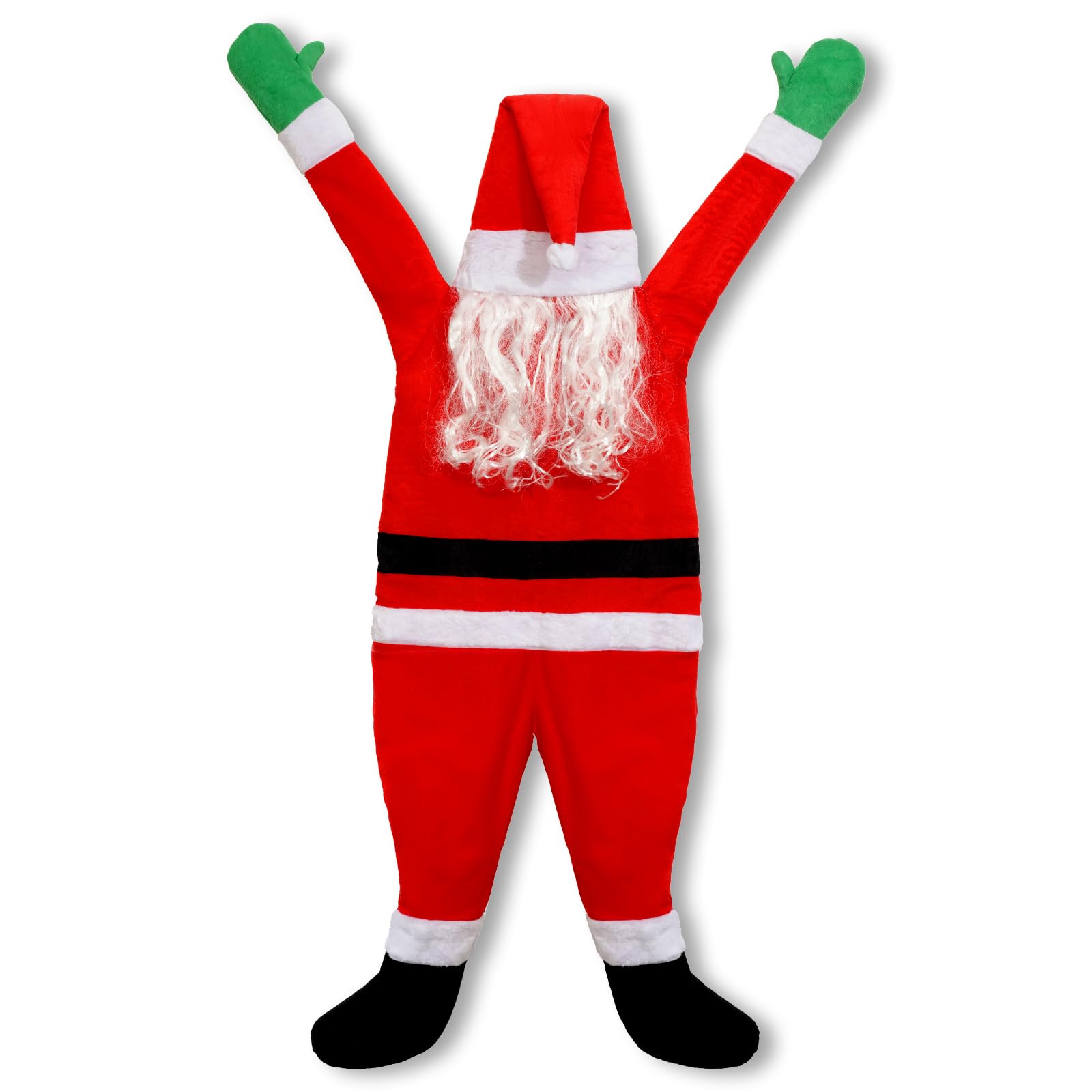 YEAHBEER 4.92 FT Christmas Hanging Santa Claus,Christmas Outdoor Decoration for Gutter or Roof/Chimney/Tree/Porch