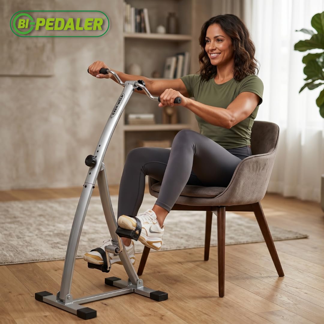 Best Direct Bi Pedaler Original Come Visto in TV Bicicletta Pieghevole a Doppia Azione 6 Altezze Workout Braccia Gambe Potenziare il Corpo Migliora Postura