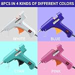 Mini Hot Glue Gun Set for Class Project, Small Glue Gun Hot Melt Arts Craft DIY Glue Gun for Crafts School DIY Arts Home Quick Repairs (Multicolored 8 Pieces)