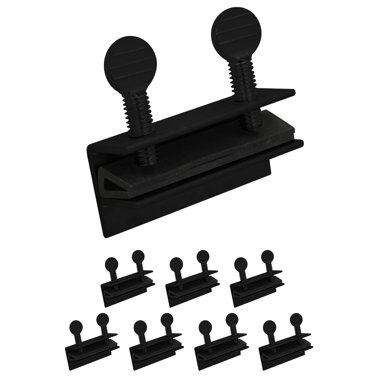 "Nuk3y Sliding Window Security Locks with Rubber Gasket (Black, 8 Pack)"